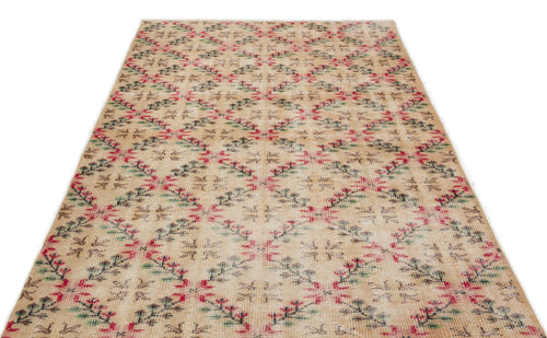 Load image 1 in gallery view. Legeas - Vintage Floral Rug - 4'10 X 7'5