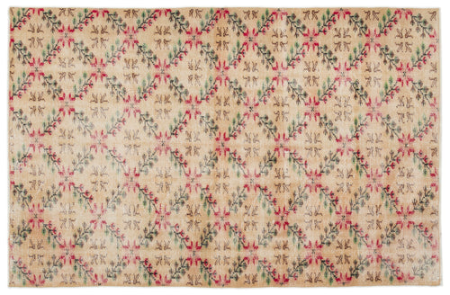 Load image 1 in gallery view. Legeas - Vintage Floral Rug - 4'10 X 7'5