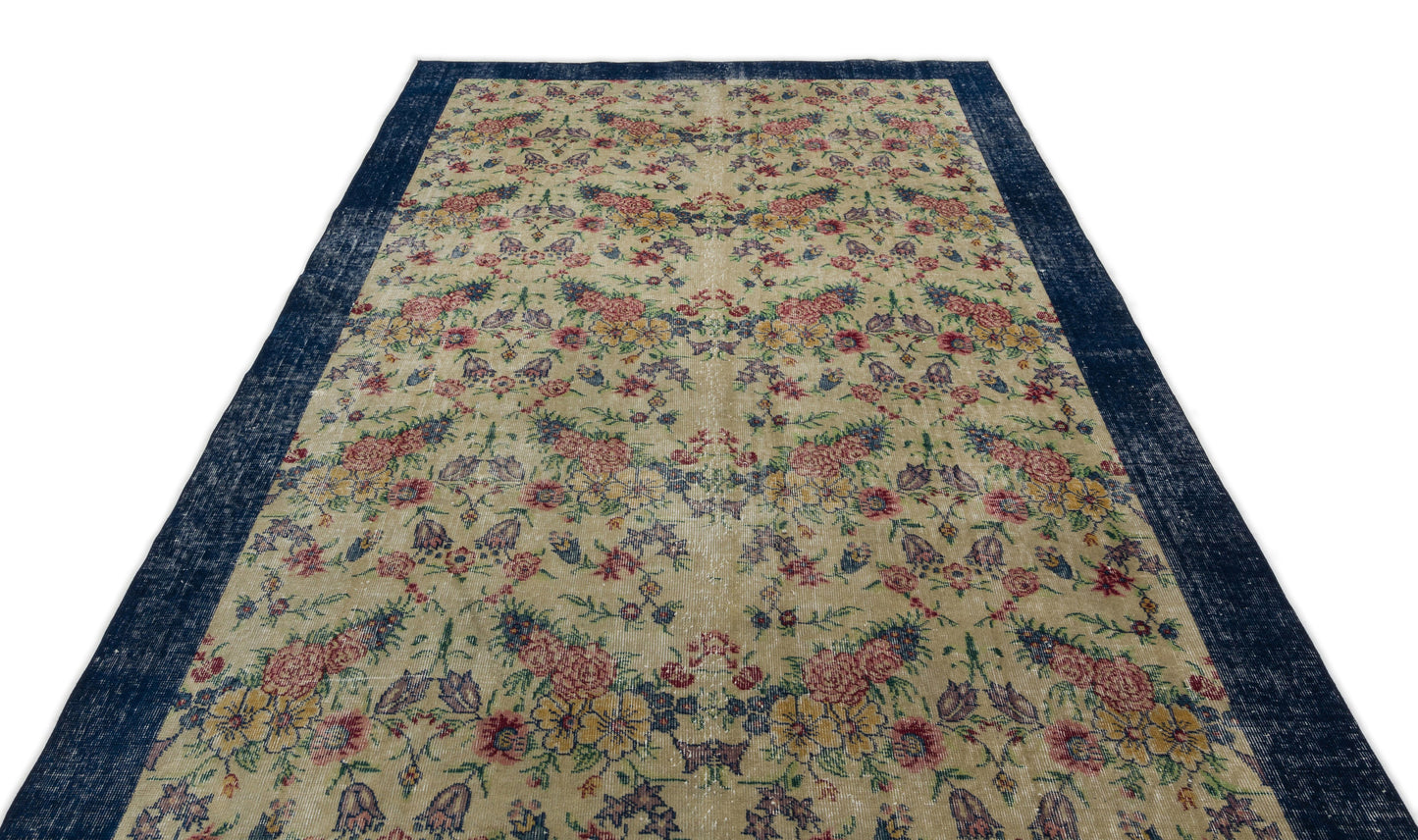 Glerois - Vintage Floral Rug - 6'2 X 9'9