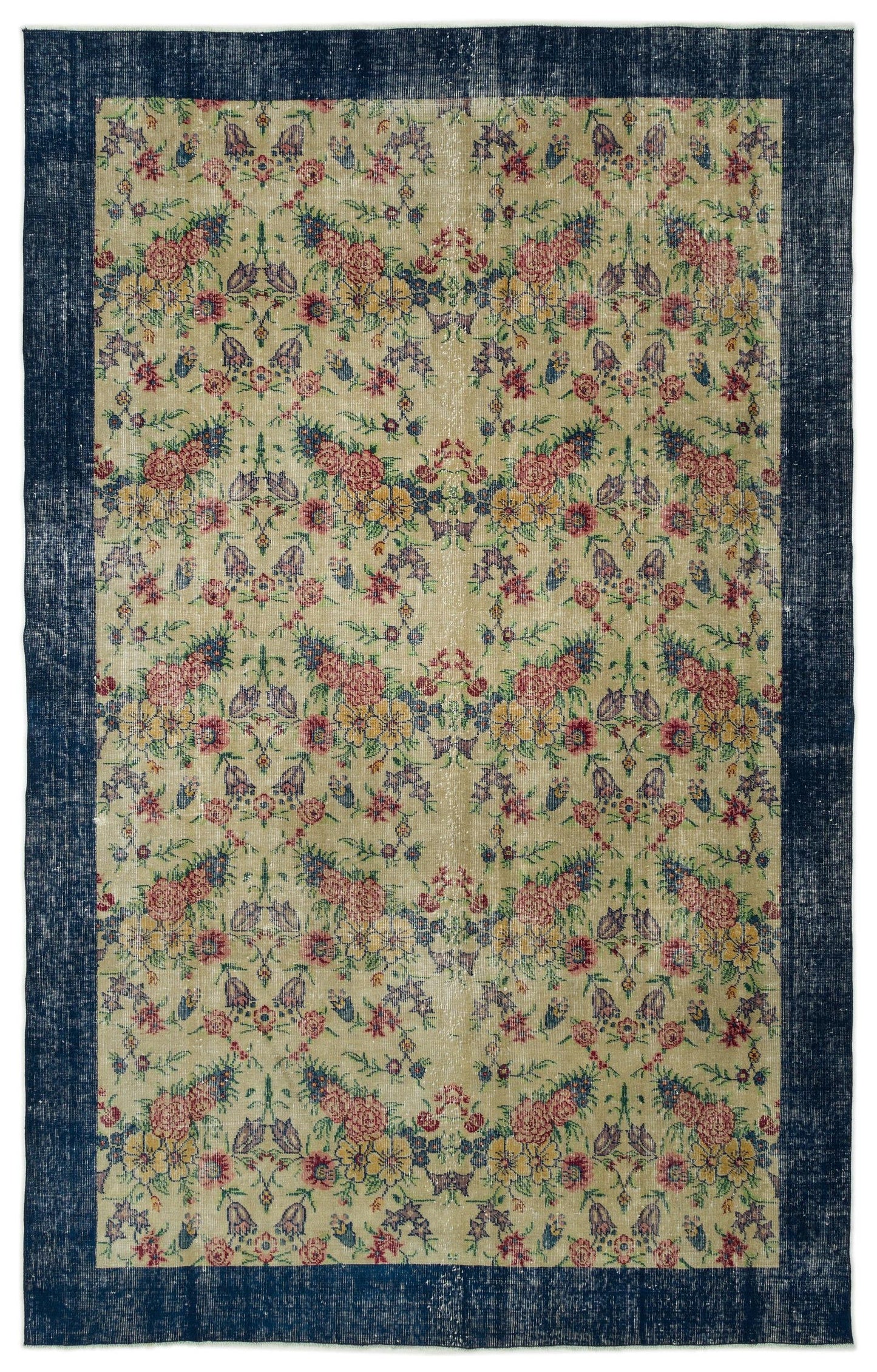 Glerois - Vintage Floral Rug - 6'2 X 9'9