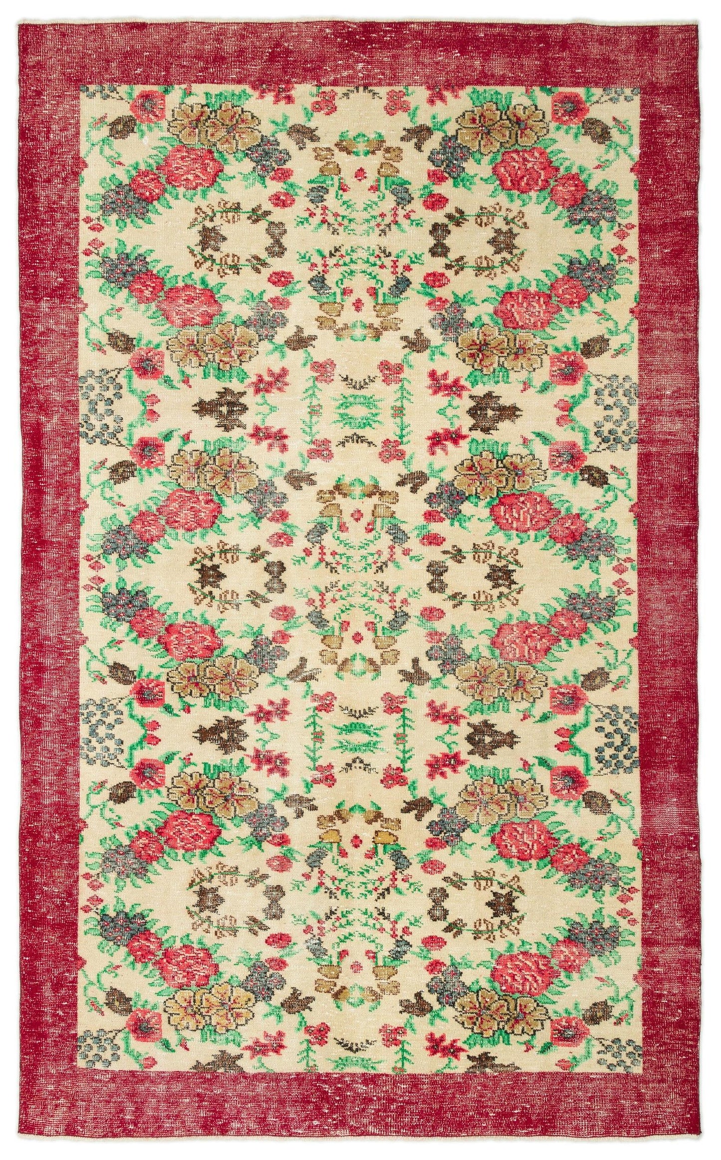 Nezoor - Vintage Floral Rug - 6'2 X 10'0