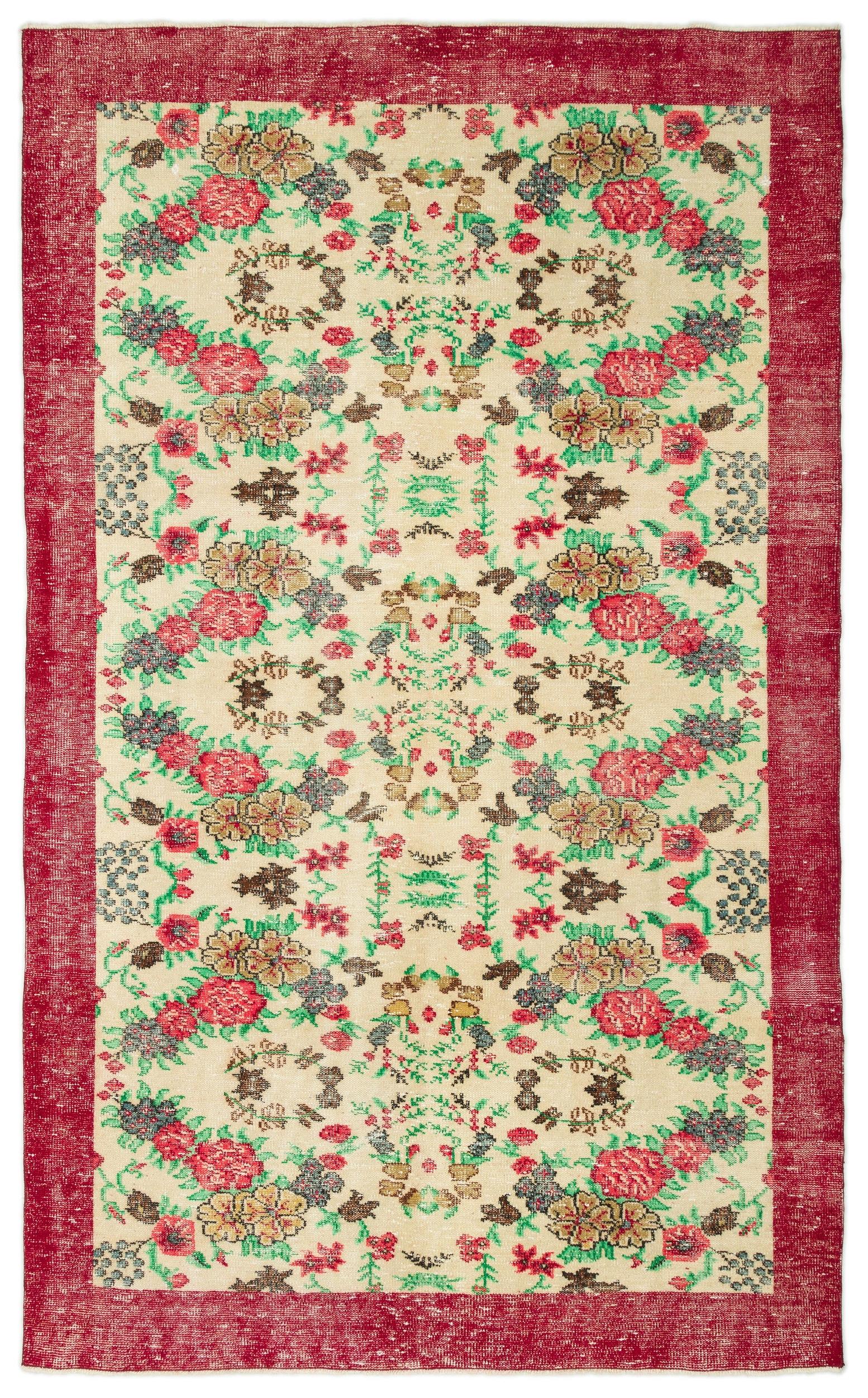 Nezoor - Vintage Floral Rug - 6'2 X 10'0