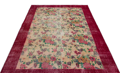 Load image 1 in gallery view. Pabola - Vintage Floral Rug - 5'4 X 8'7