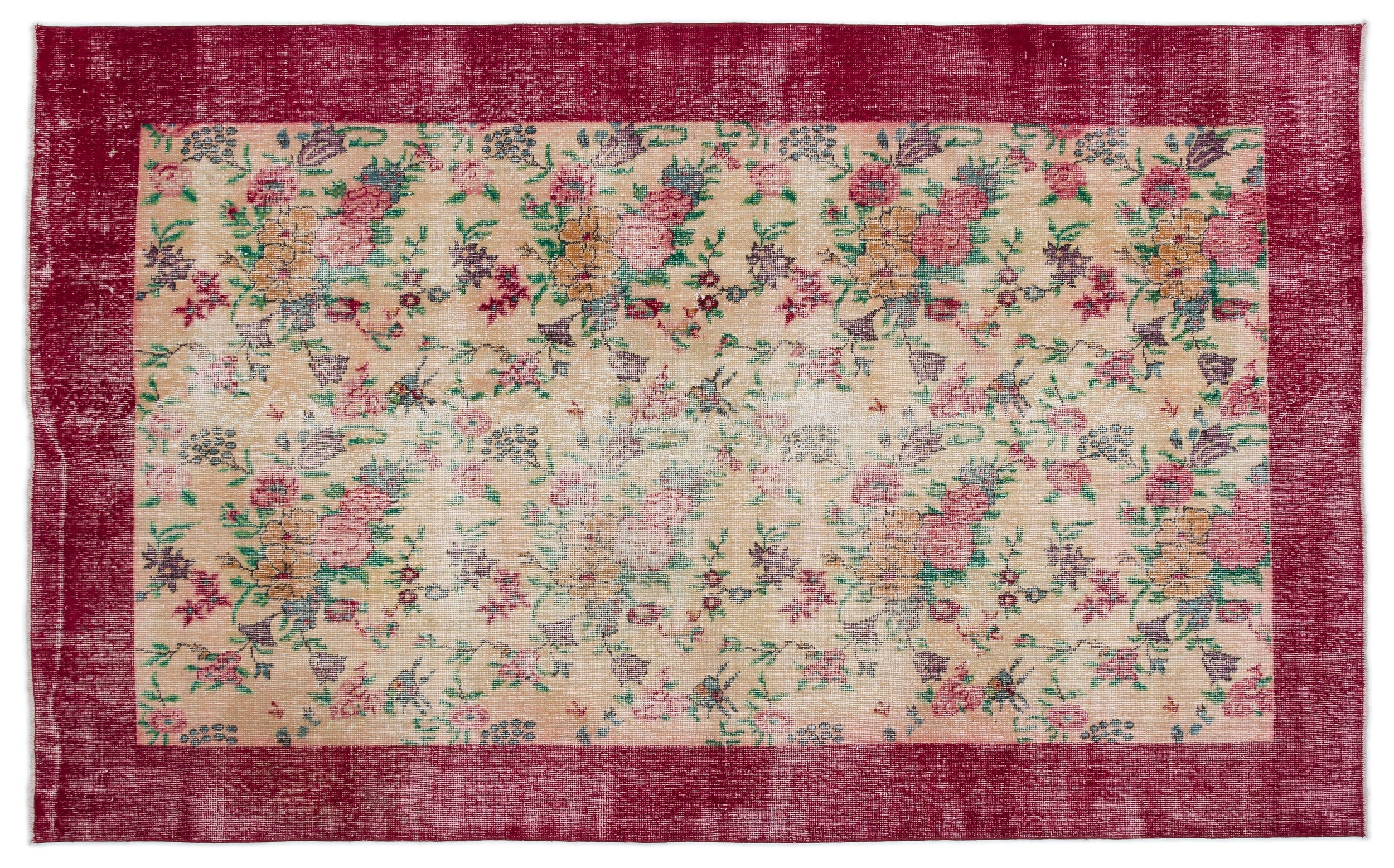 Pabola - Vintage Floral Rug - 5'4 X 8'7