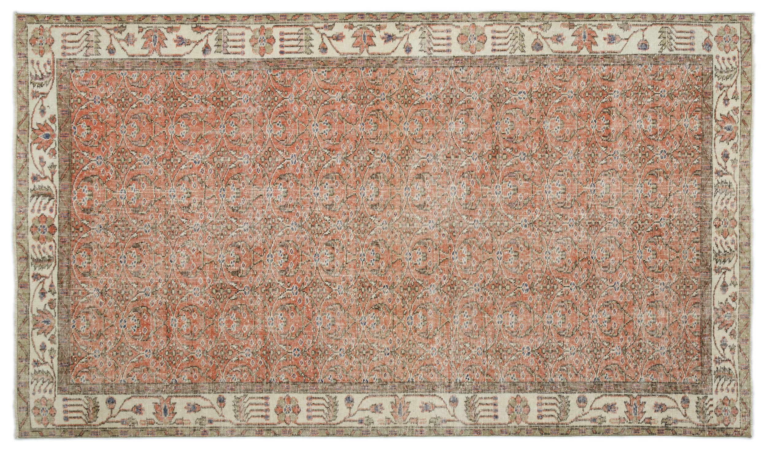 Soamaya - Vintage Floral Rug - 5'7 X 9'5