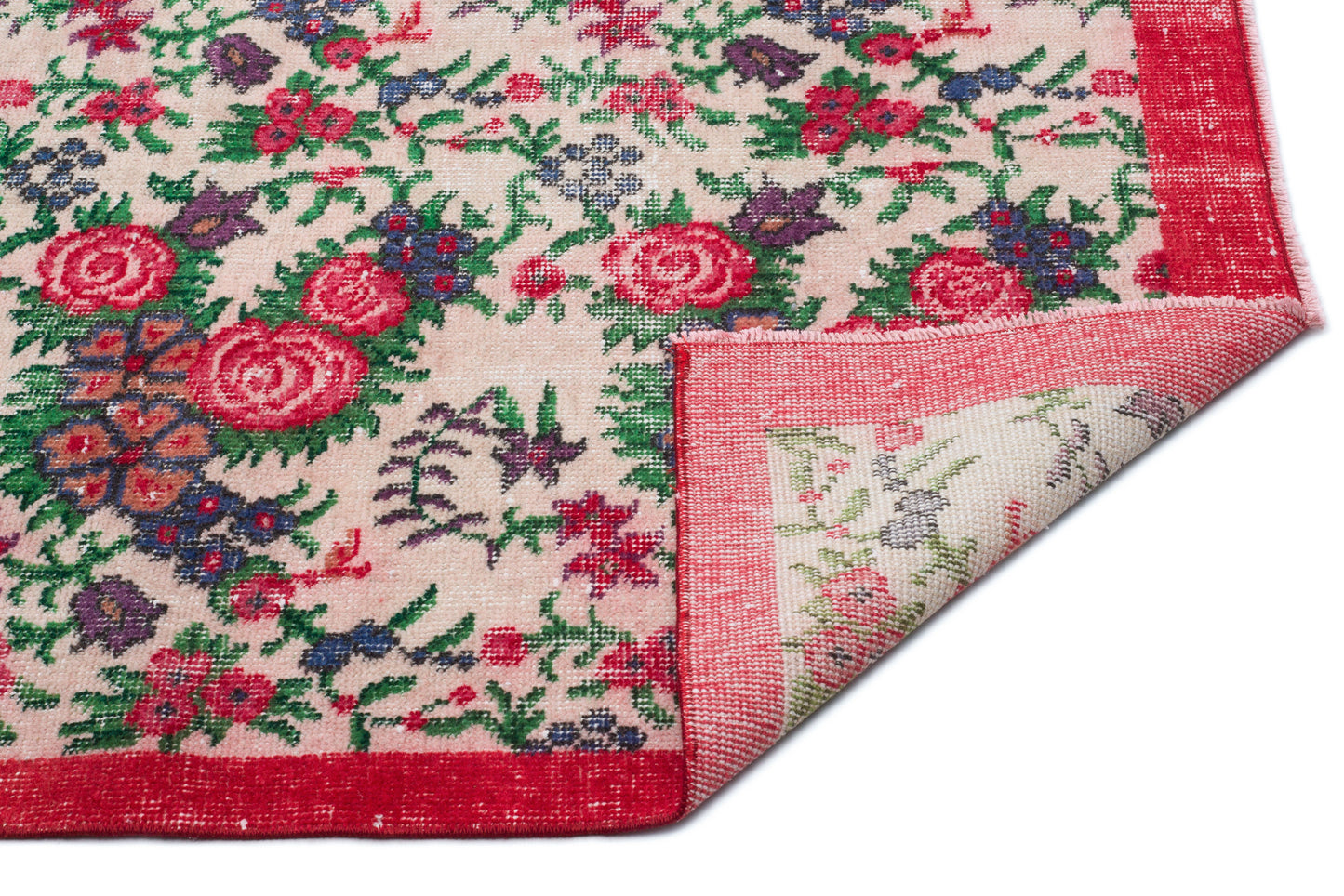 Matuna - Vintage Floral Rug - 5'5 X 9'1