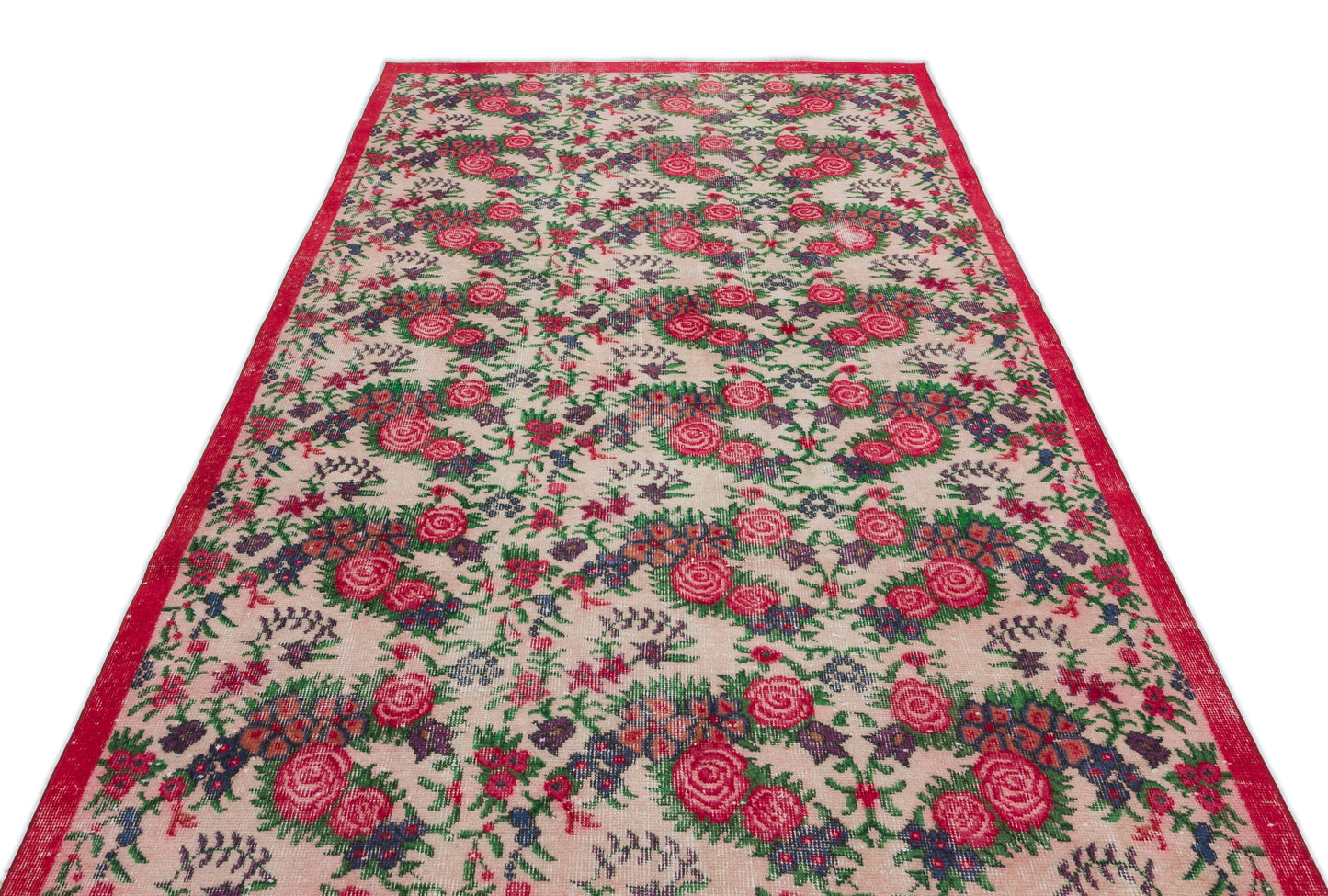 Matuna - Vintage Floral Rug - 5'5 X 9'1