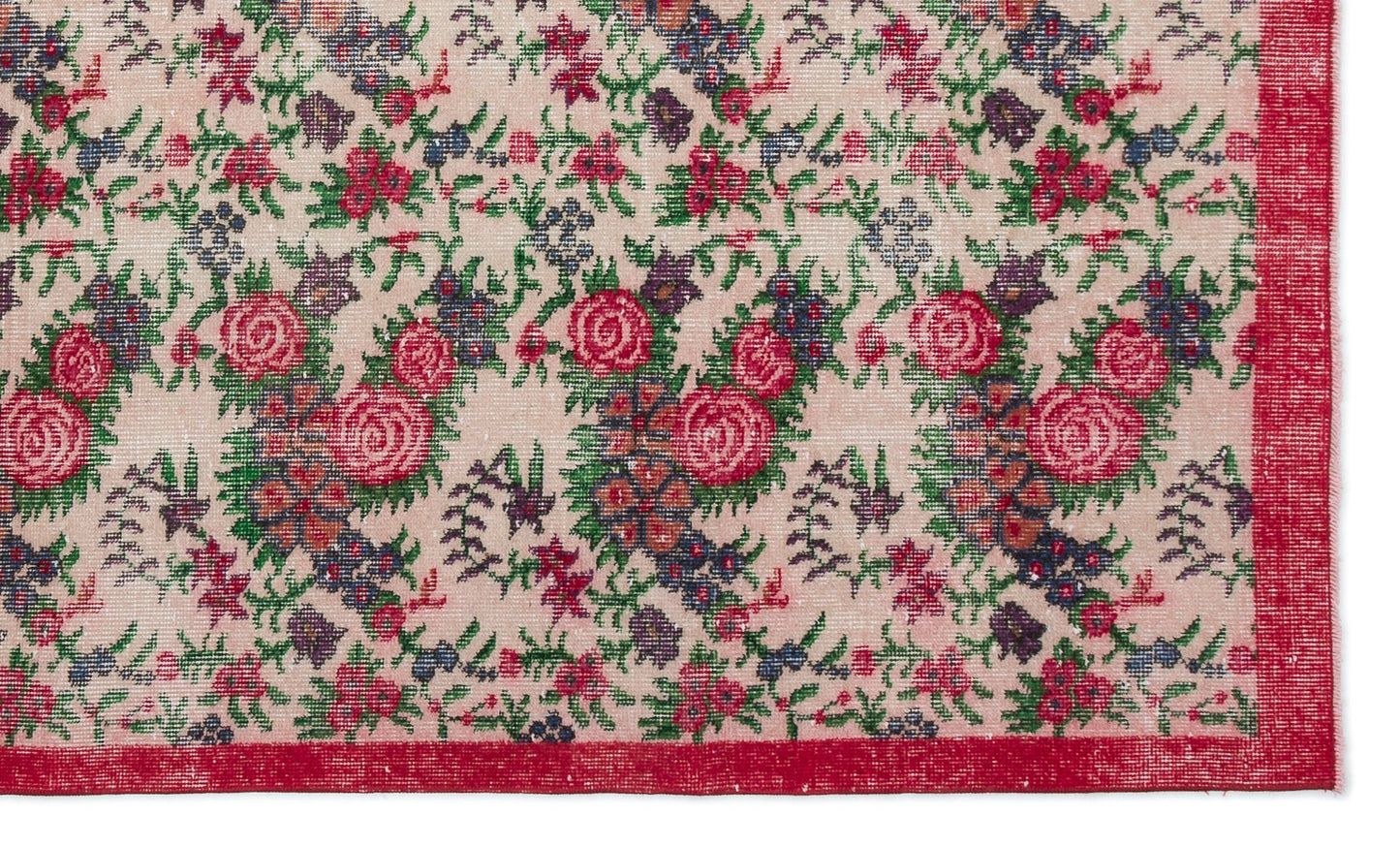 Matuna - Vintage Floral Rug - 5'5 X 9'1