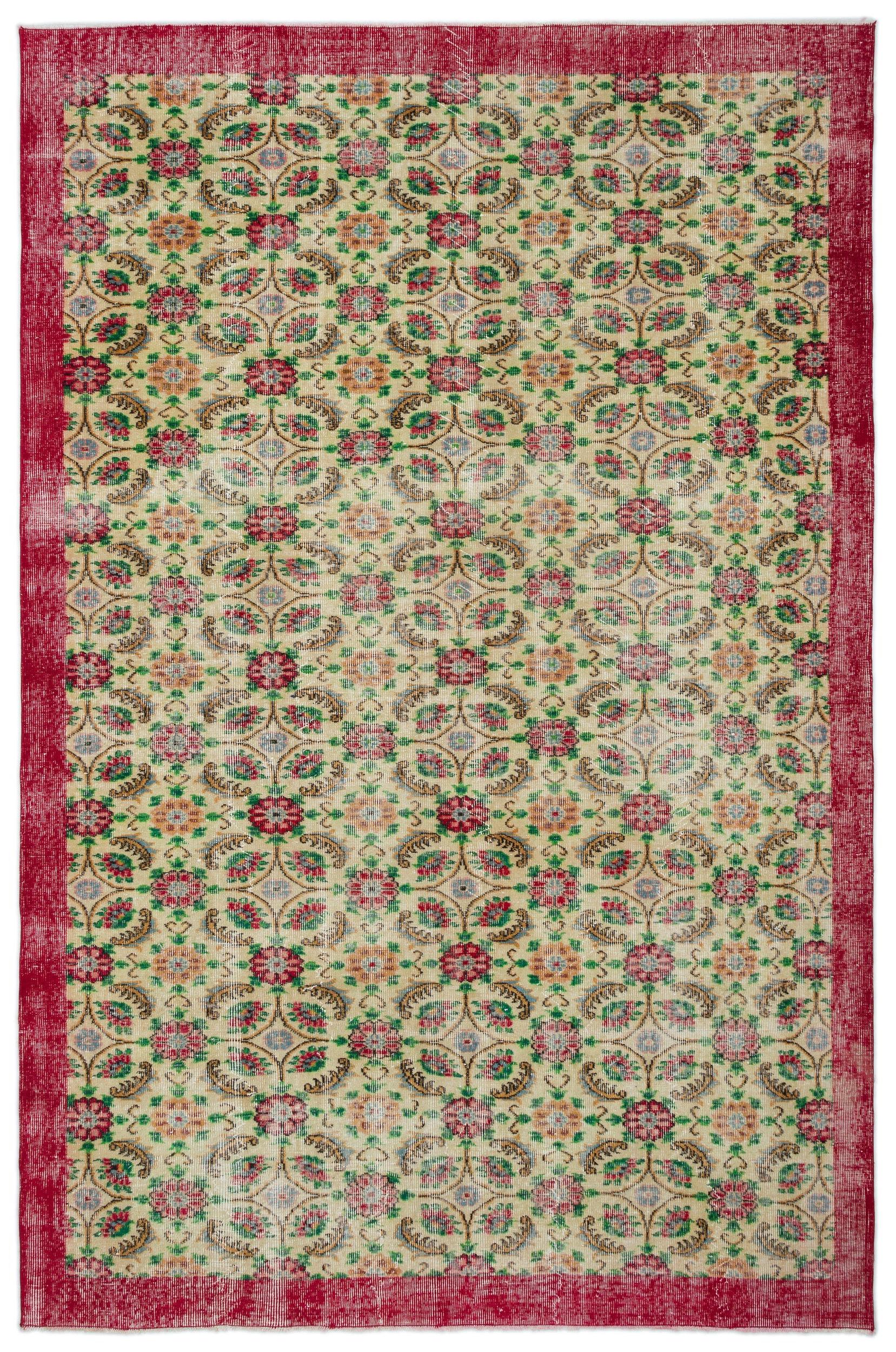 Nizoos - Vintage Floral Rug - 6'9 X 10'5