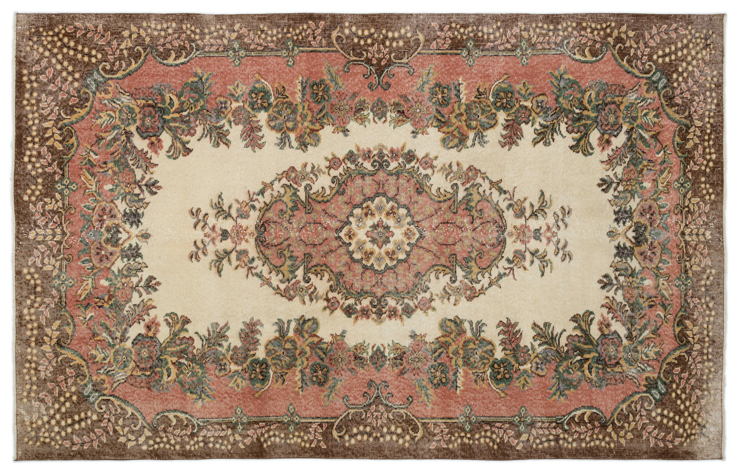 Naivien - Vintage Medallion Rug - 5'10 X 9'2