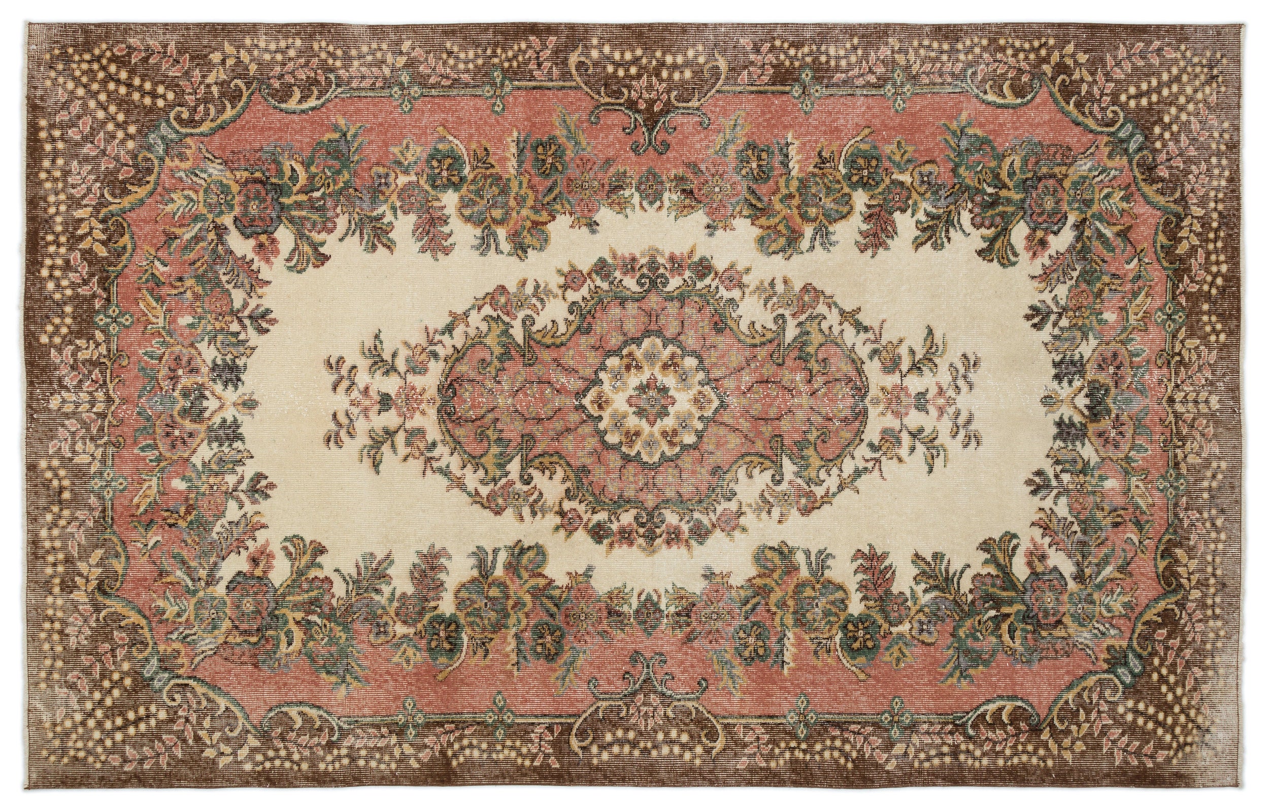 Naivien - Vintage Medallion Rug - 5'10 X 9'2