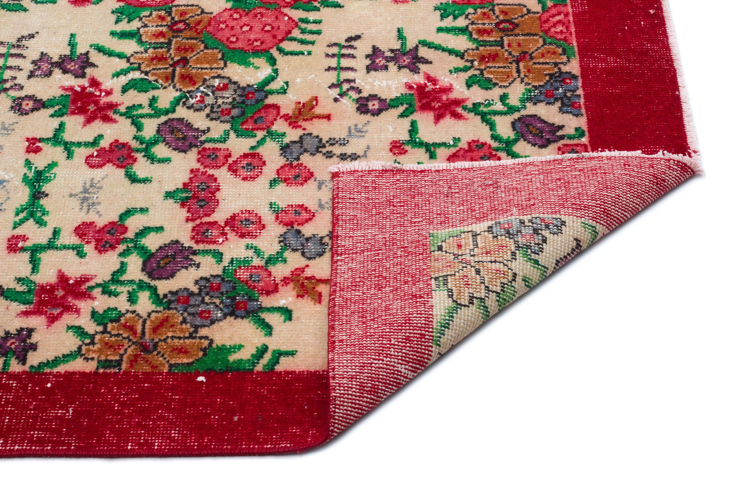 Zeuda - Vintage Floral Rug - 5'9 X 9'6