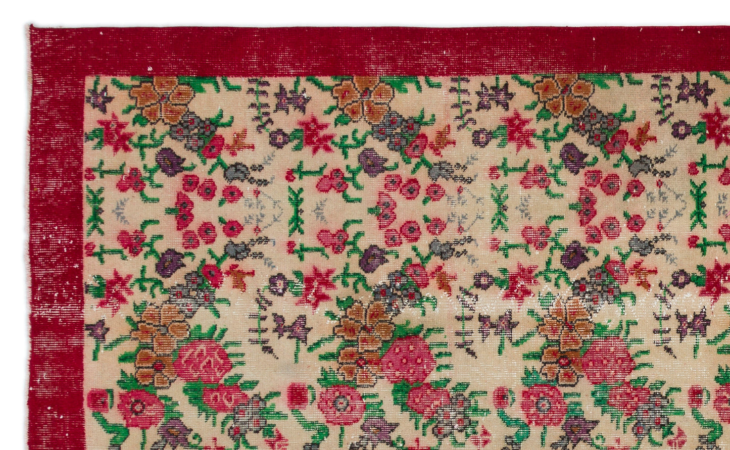 Zeuda - Vintage Floral Rug - 5'9 X 9'6
