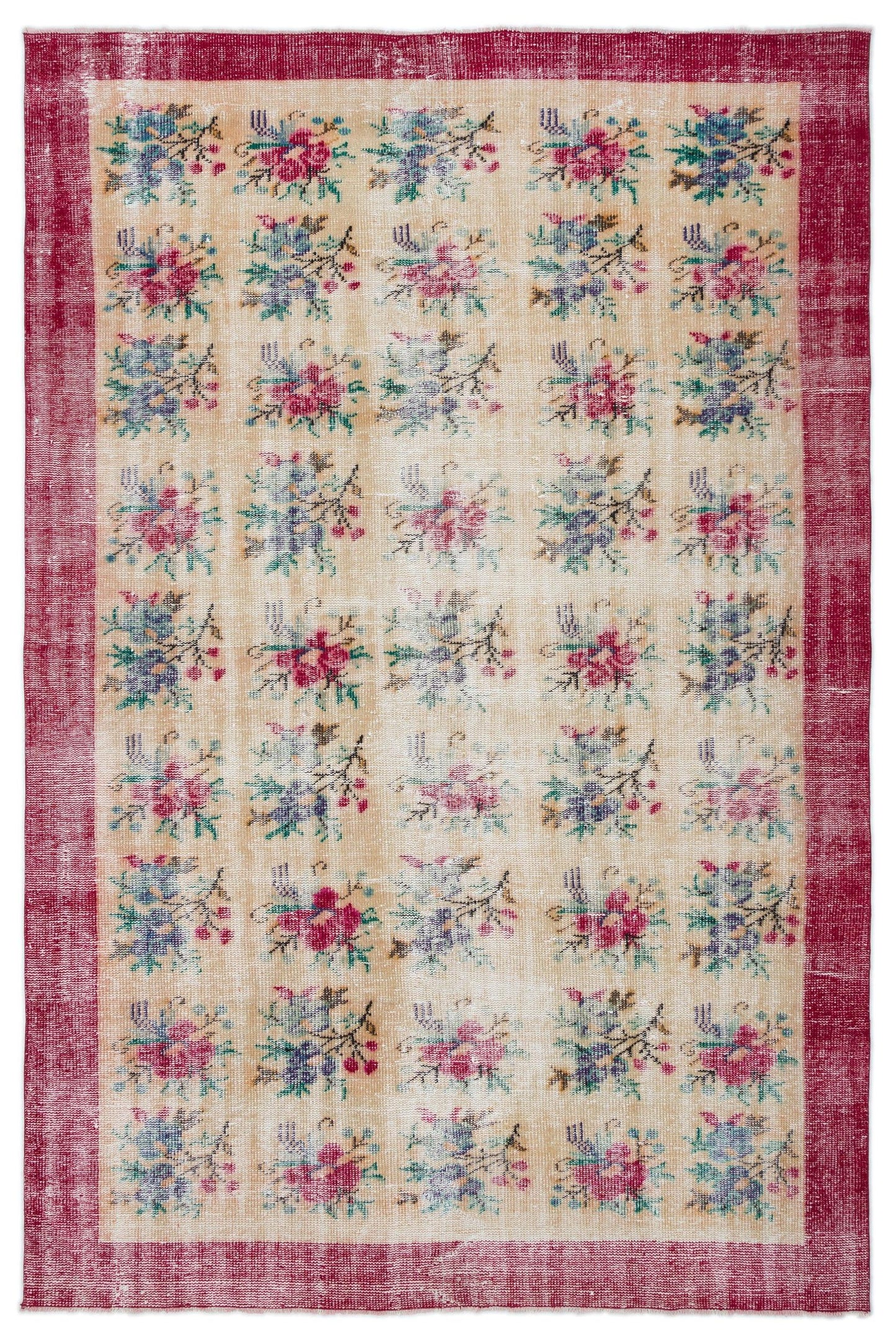 Groil - Vintage Floral Rug - 6'4 X 9'4