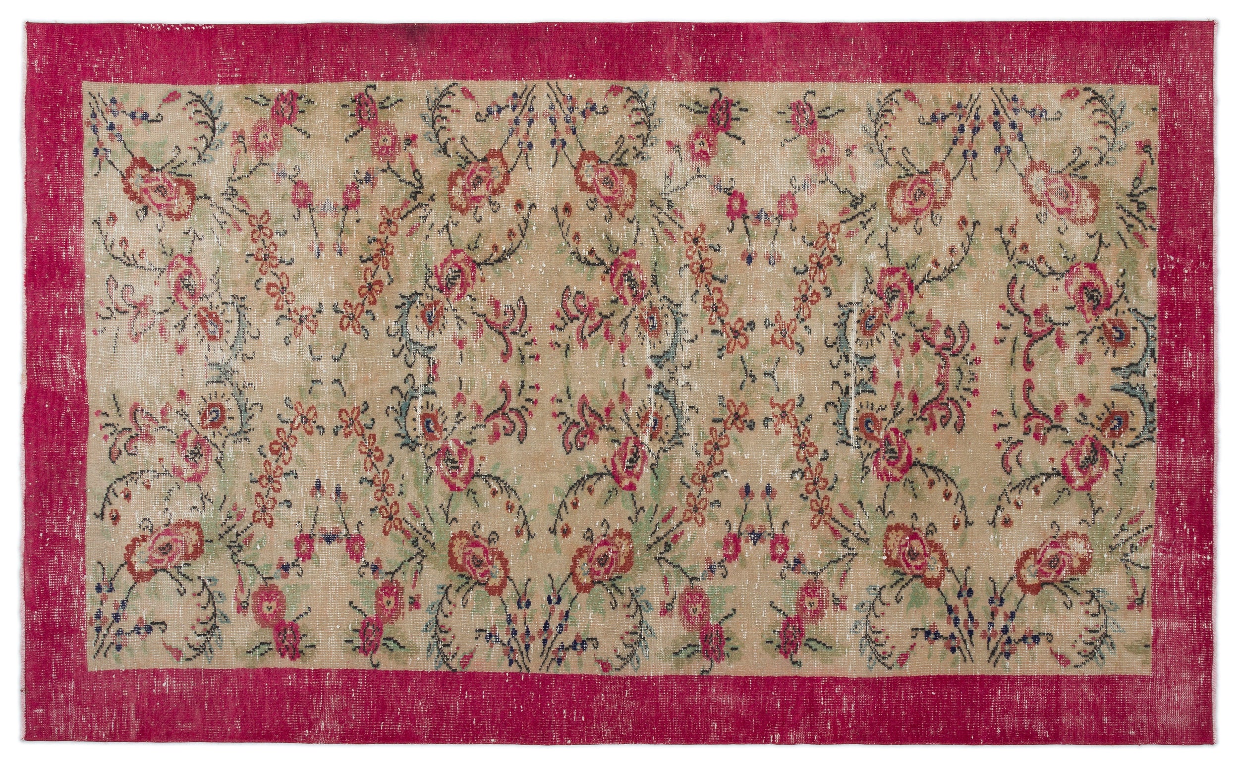 Criya - Vintage Floral Rug - 5'9 X 9'3