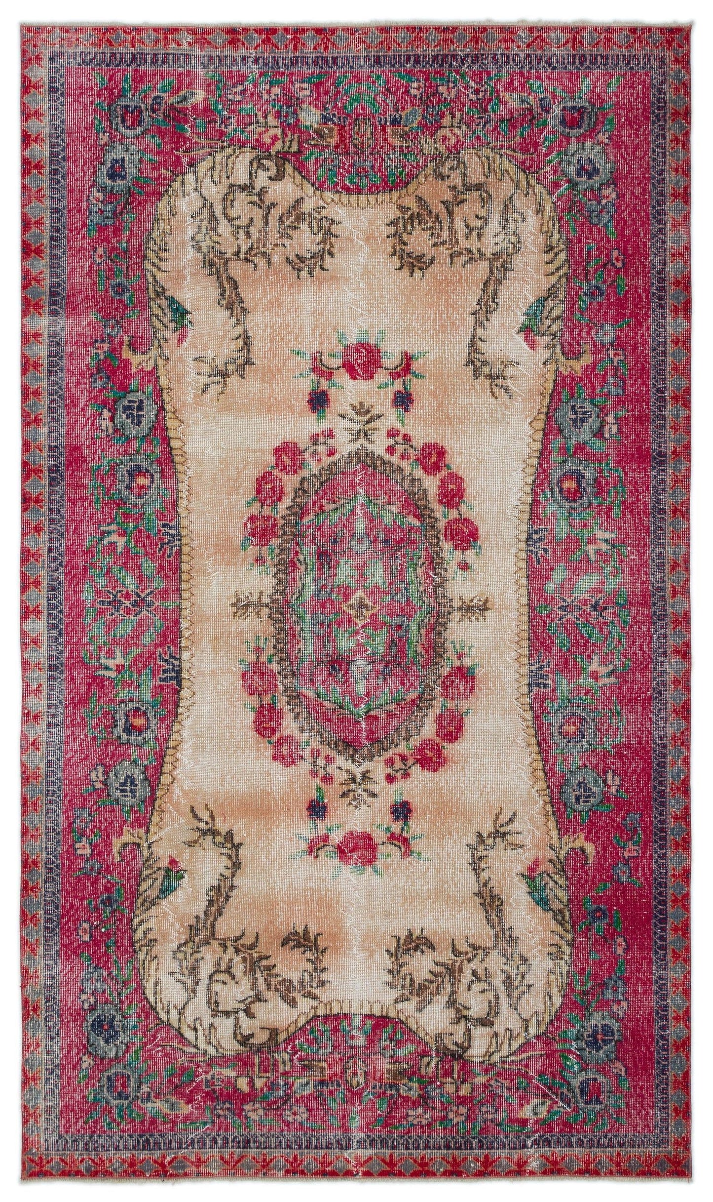Glaar - Vintage Medallion Rug - 5'4 X 9'2