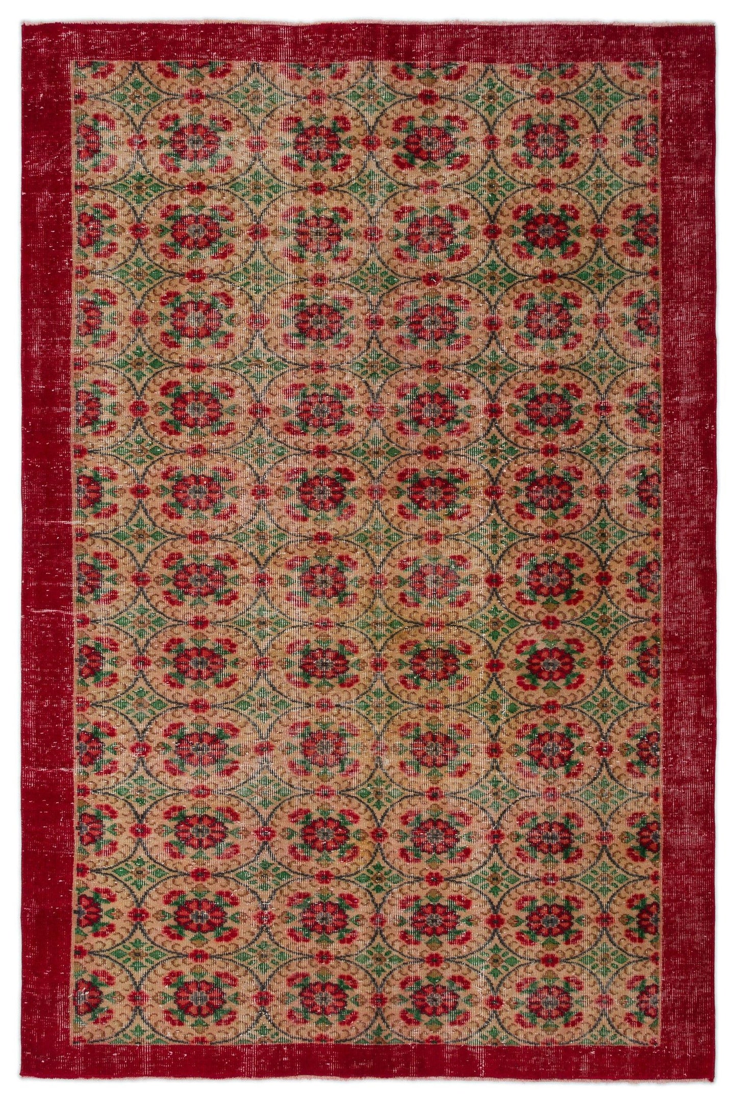 Basuen - Vintage Floral Rug - 5'10 X 8'9