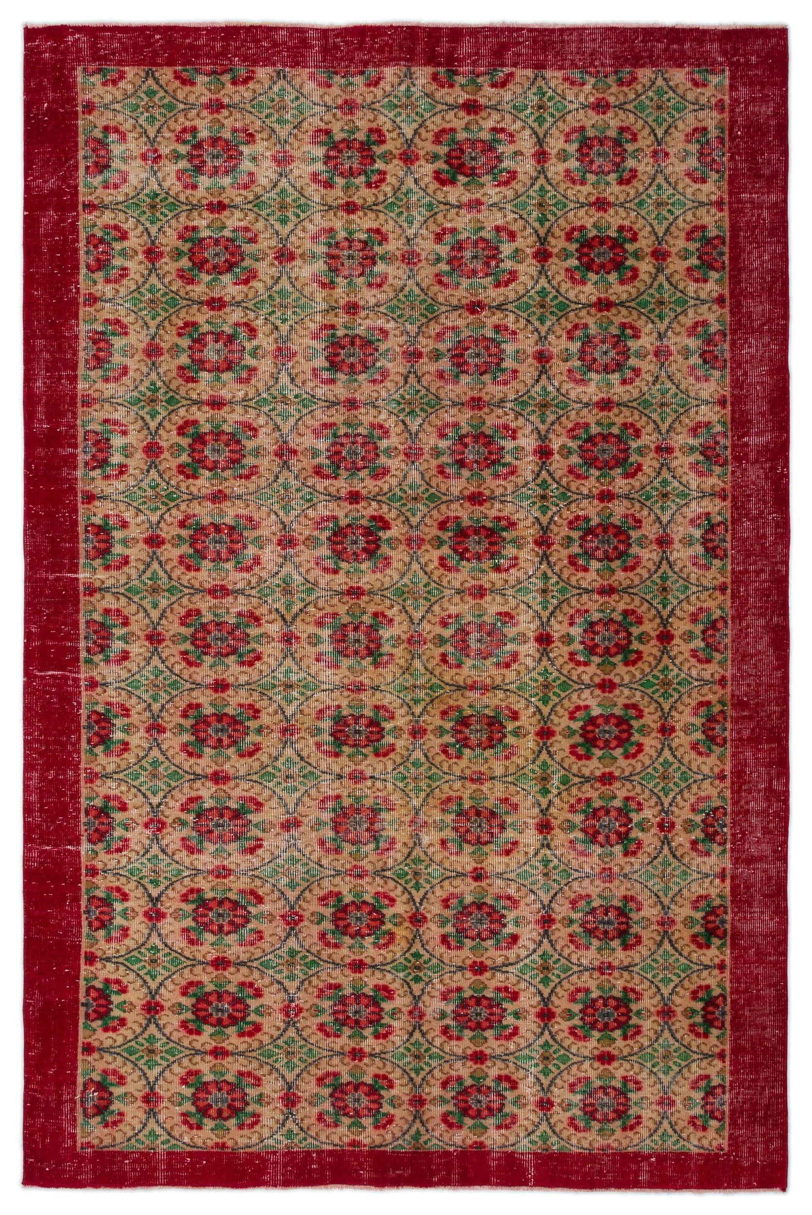Basuen - Vintage Floral Rug - 5'10 X 8'9