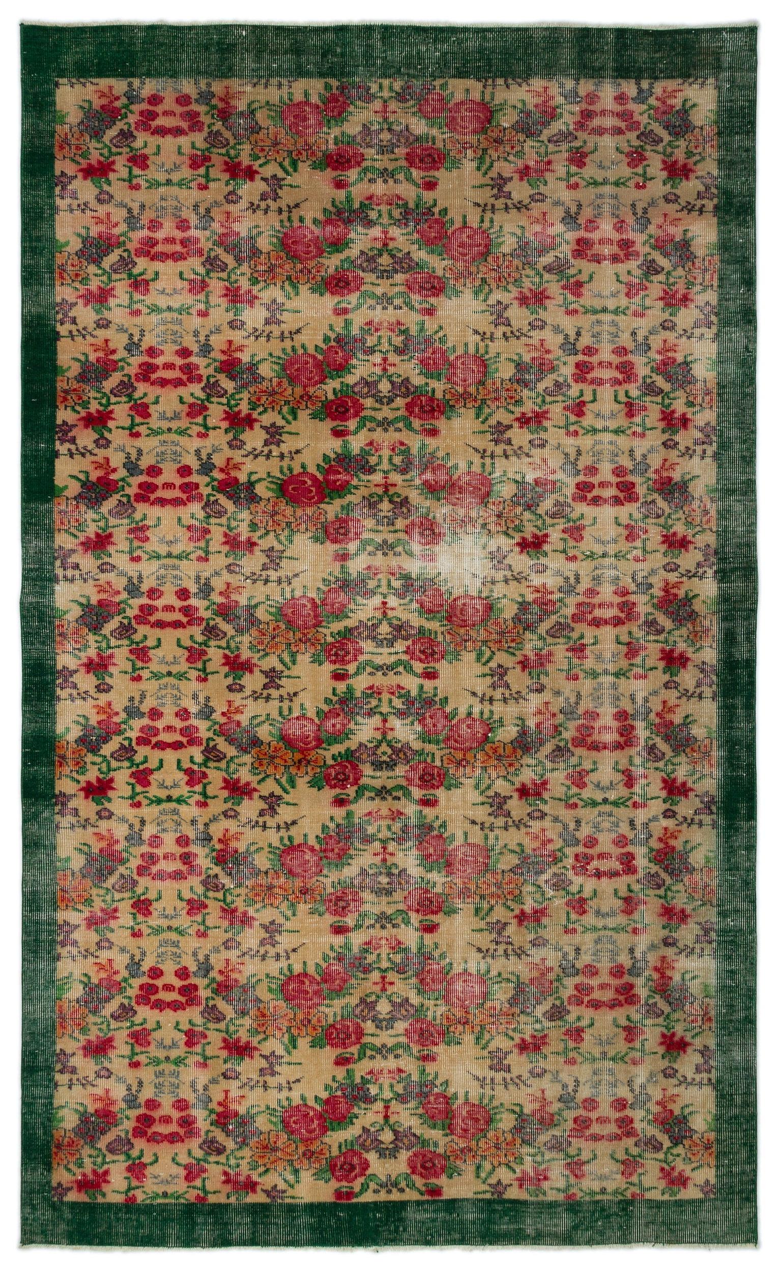 Slazuma - Vintage Floral Rug - 5'11 X 9'10
