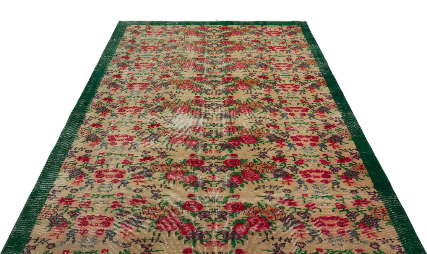 Slazuma - Vintage Floral Rug - 5'11 X 9'10