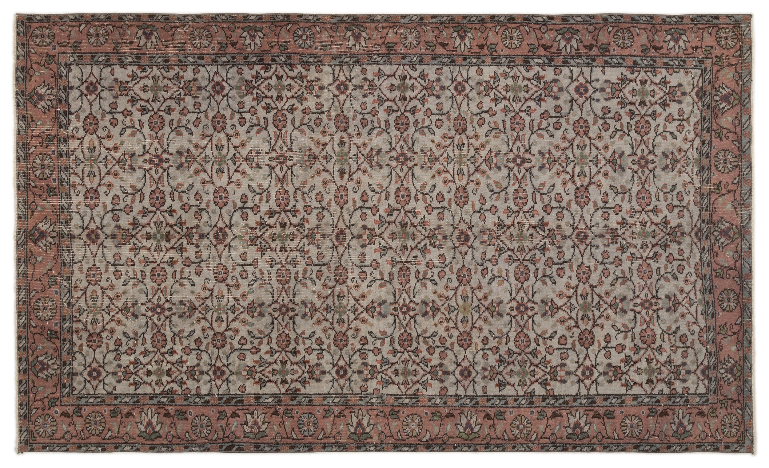 Thizeis - Vintage Floral Rug - 5'2 X 8'6