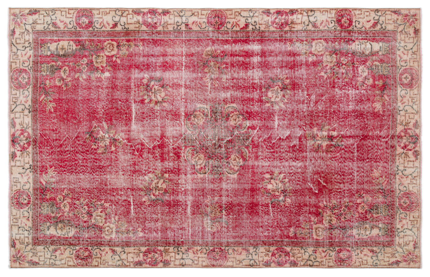 Peteta - Vintage Medallion Rug - 5'5 X 8'9