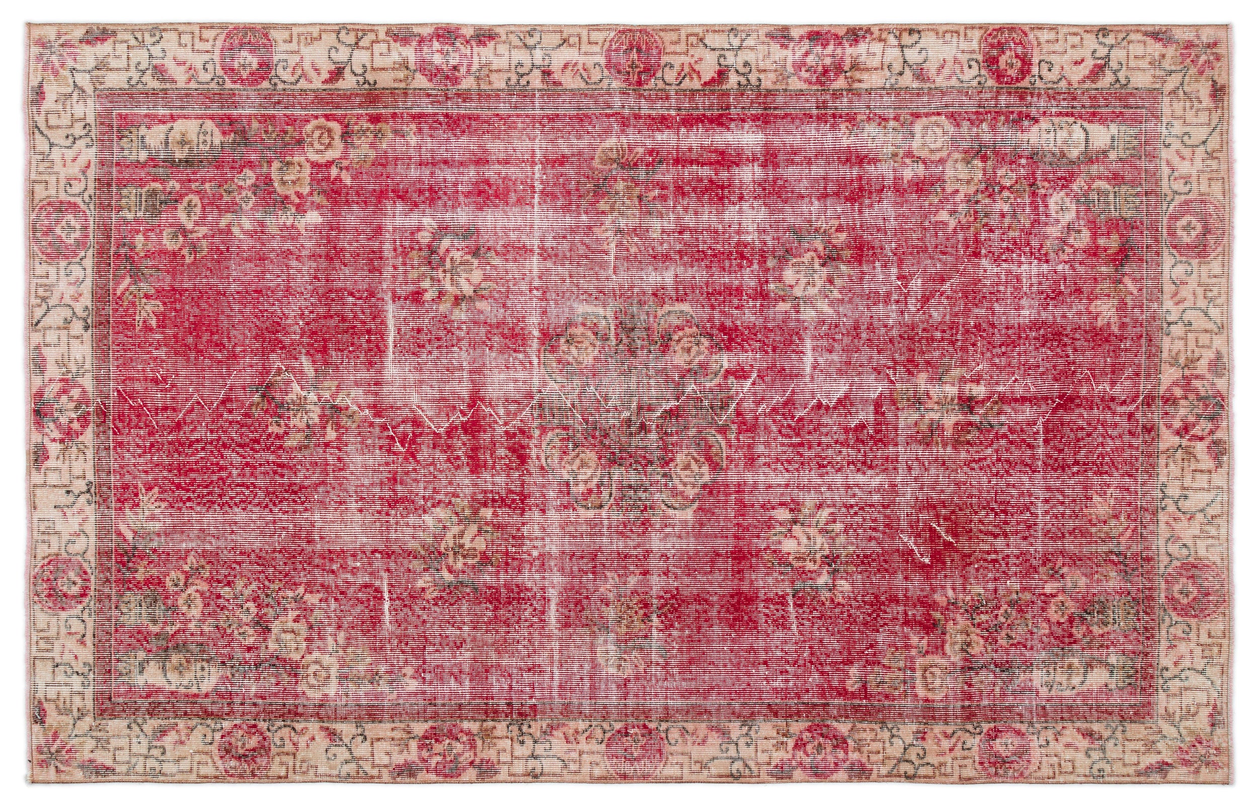 Peteta - Vintage Medallion Rug - 5'5 X 8'9