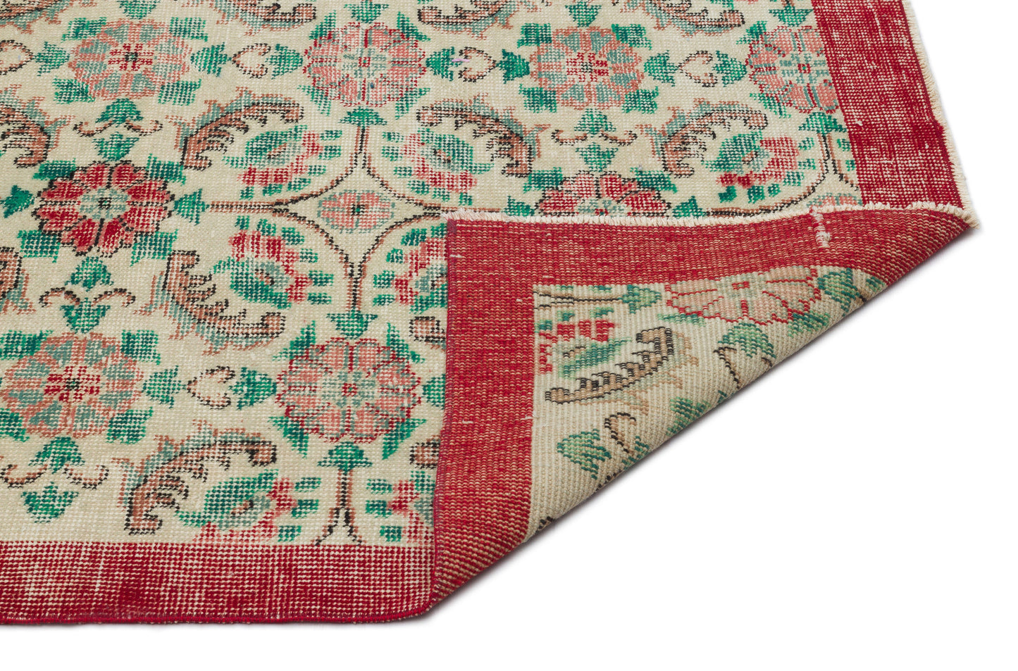 Blopota - Vintage Floral Rug - 6'4 X 9'11