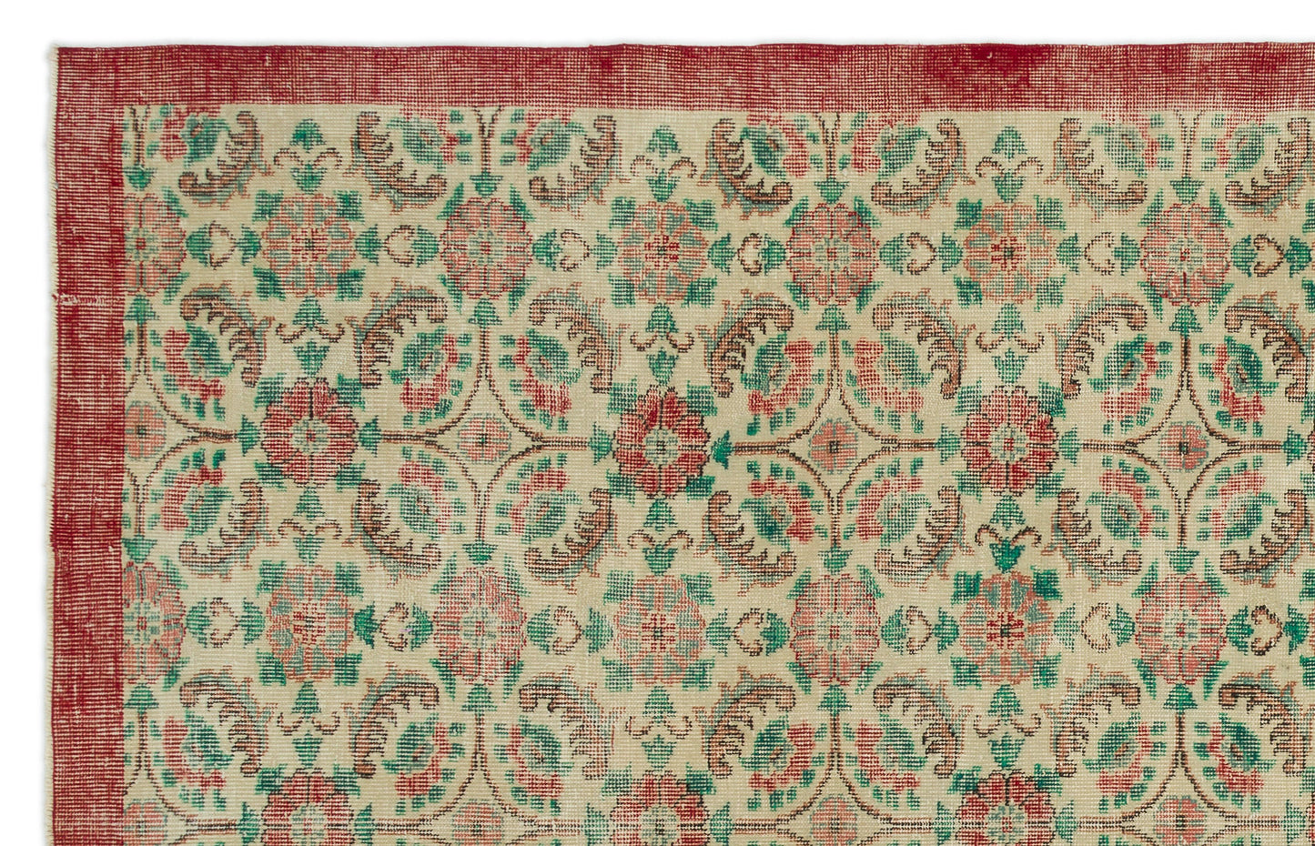 Blopota - Vintage Floral Rug - 6'4 X 9'11