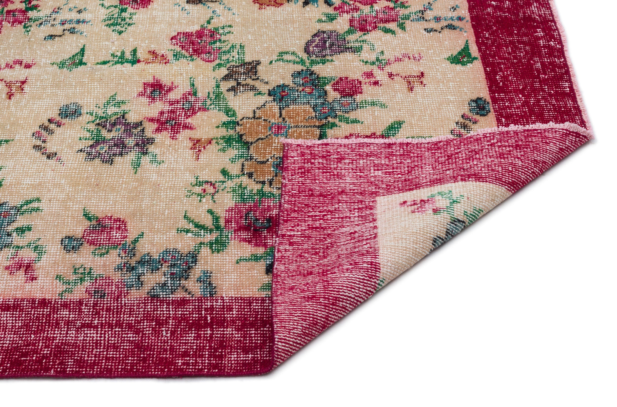 Tririor - Vintage Floral Rug - 5'1 X 7'11