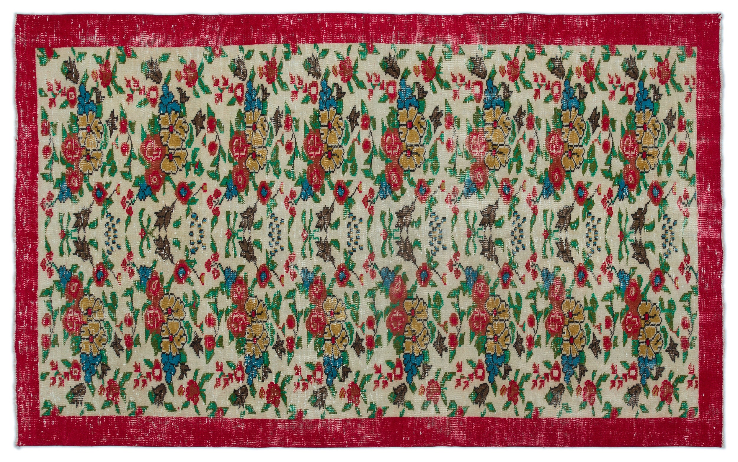 Kiadous - Vintage Floral Rug - 5'5 X 8'10
