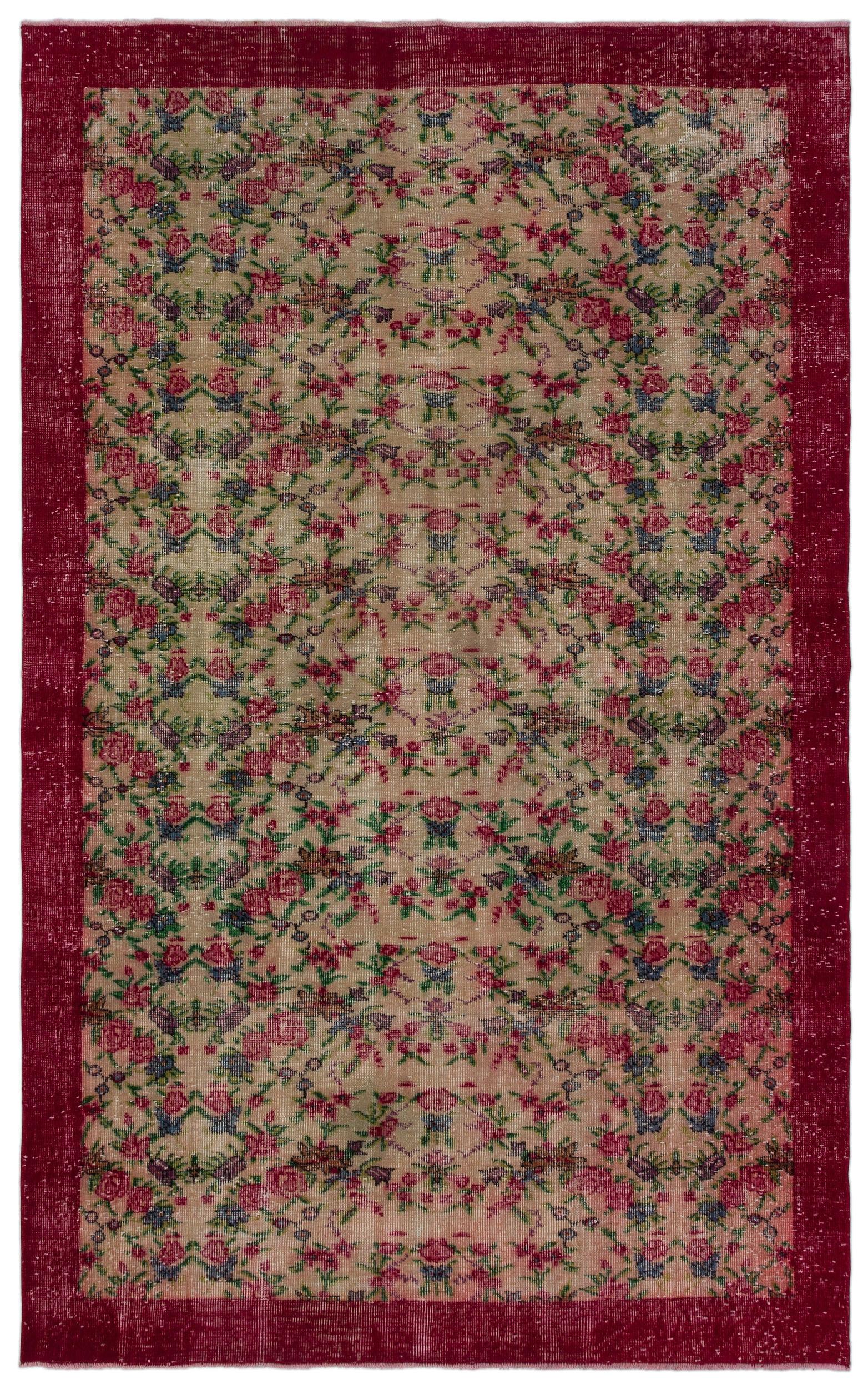 Dakuar - Vintage Floral Rug - 5'5 X 8'6
