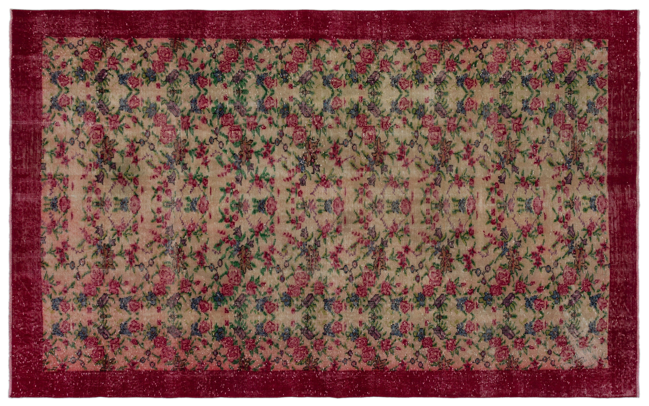 Dakuar - Vintage Floral Rug - 5'5 X 8'6