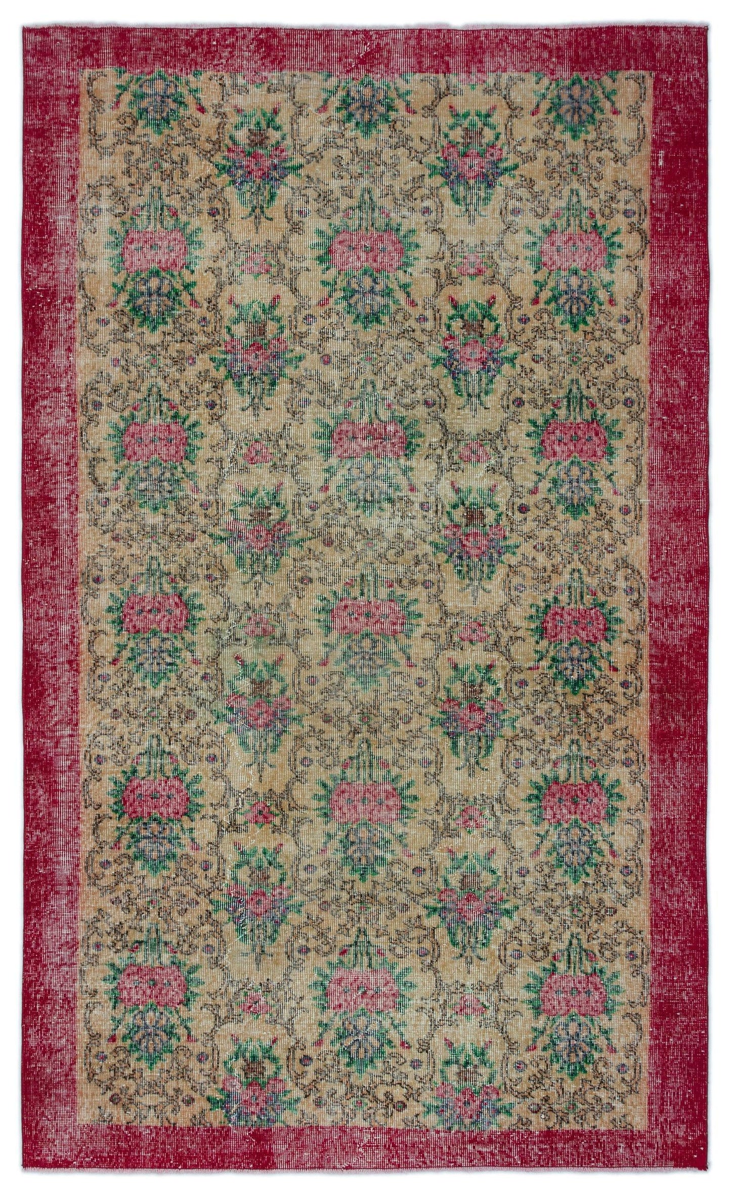 Zafoel - Vintage Floral Rug - 5'1 X 8'7