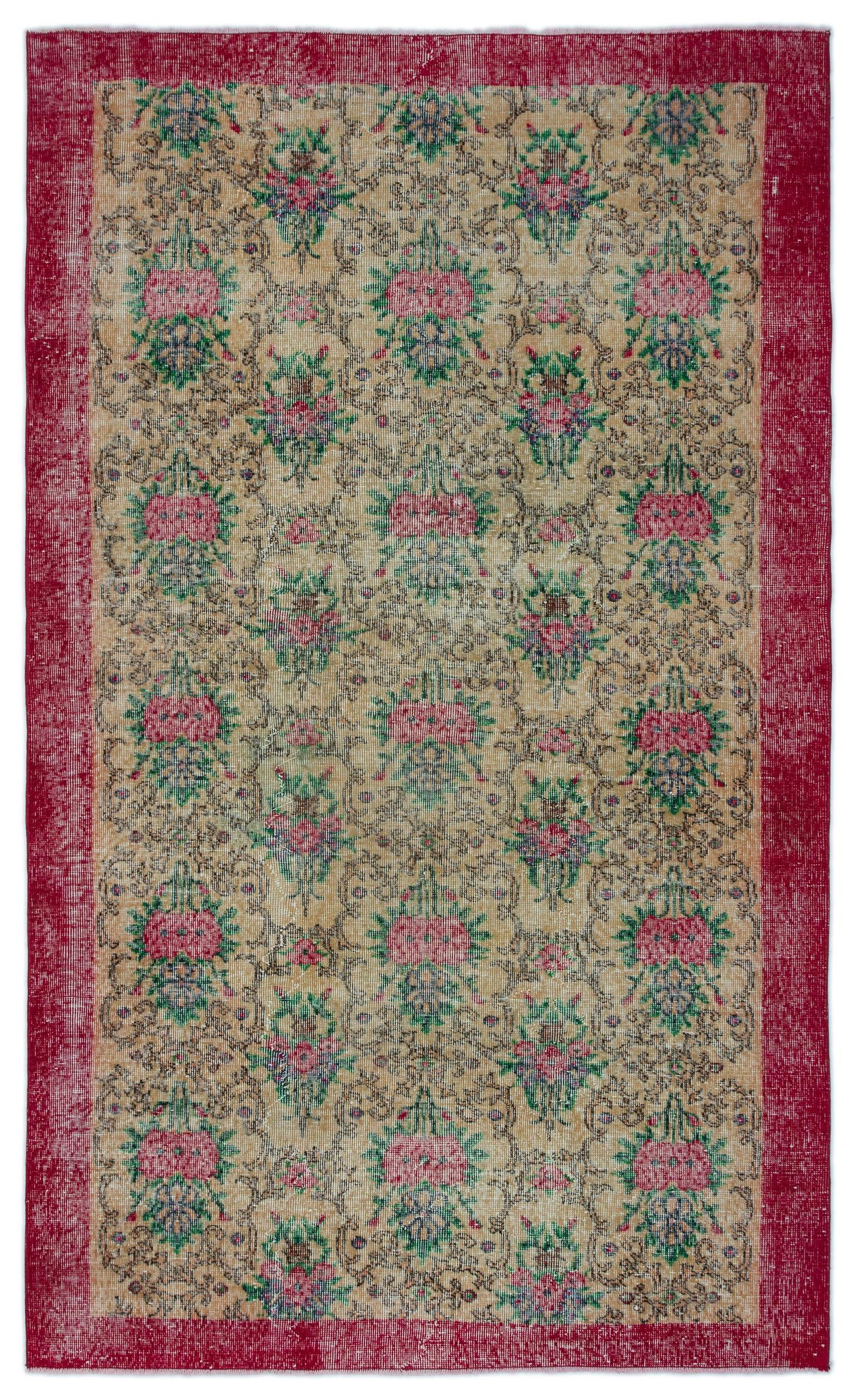 Zafoel - Vintage Floral Rug - 5'1 X 8'7