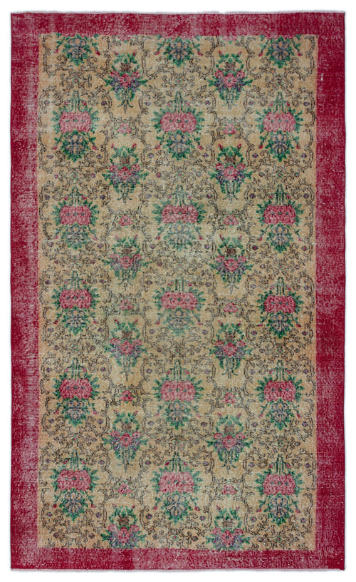 Load image 1 in gallery view. Zafoel - Vintage Floral Rug - 5'1 X 8'7