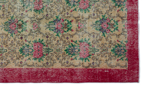 Load image 1 in gallery view. Zafoel - Vintage Floral Rug - 5'1 X 8'7