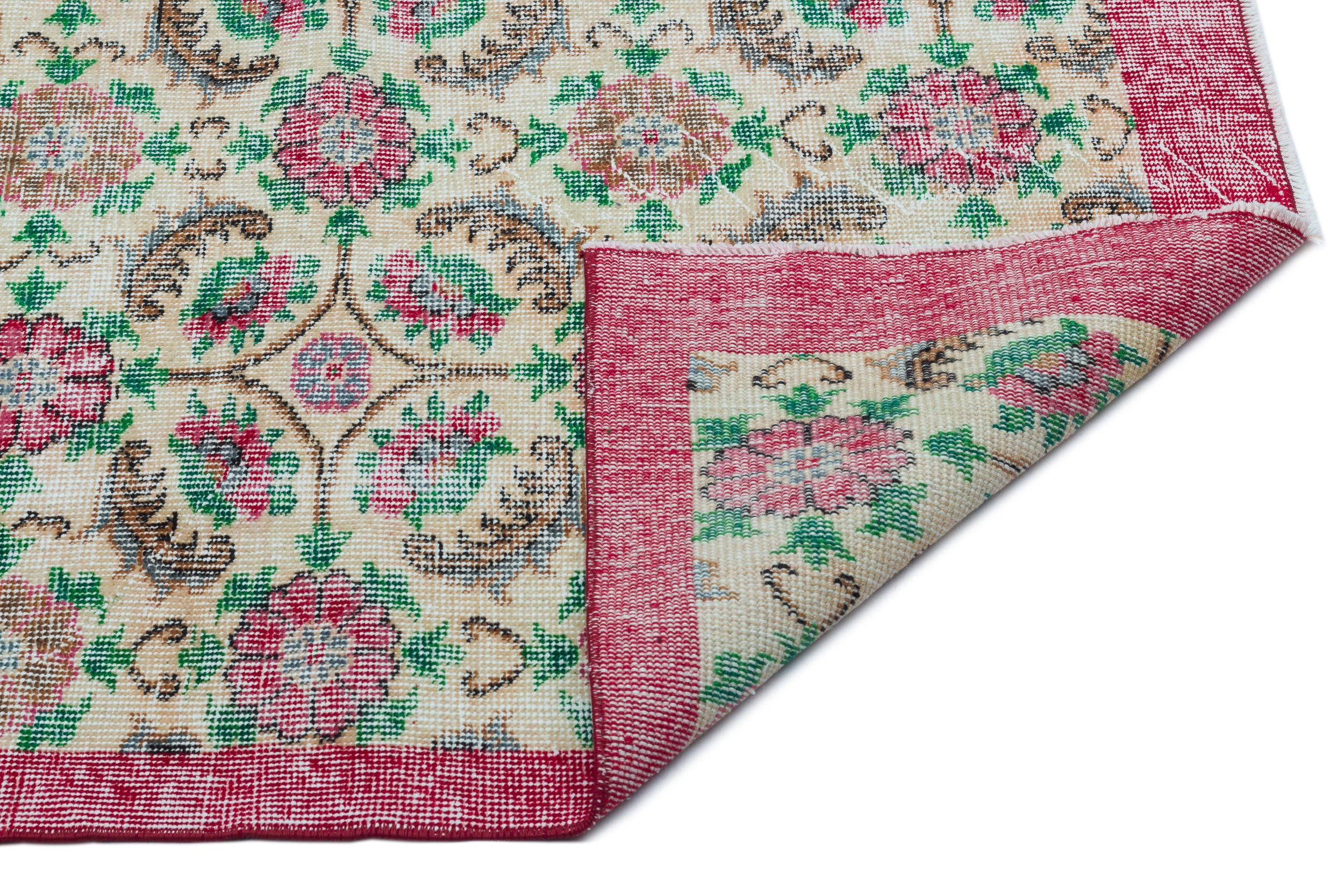 Lokula - Vintage Floral Rug - 5'6 X 8'11
