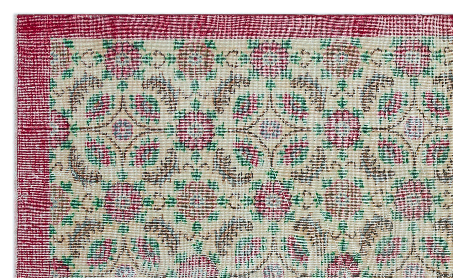 Lokula - Vintage Floral Rug - 5'6 X 8'11