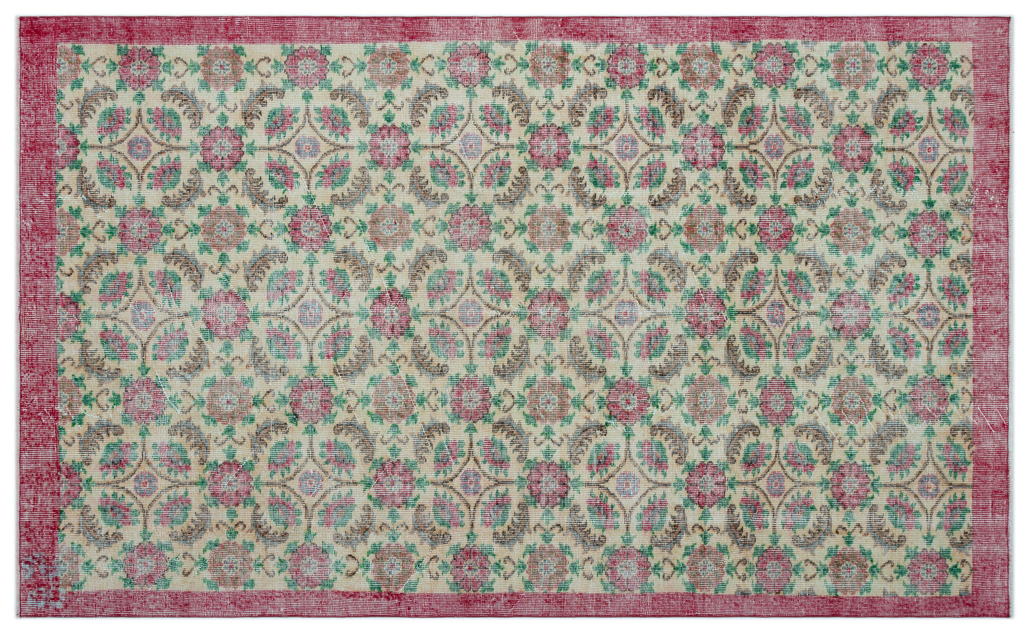 Lokula - Vintage Floral Rug - 5'6 X 8'11