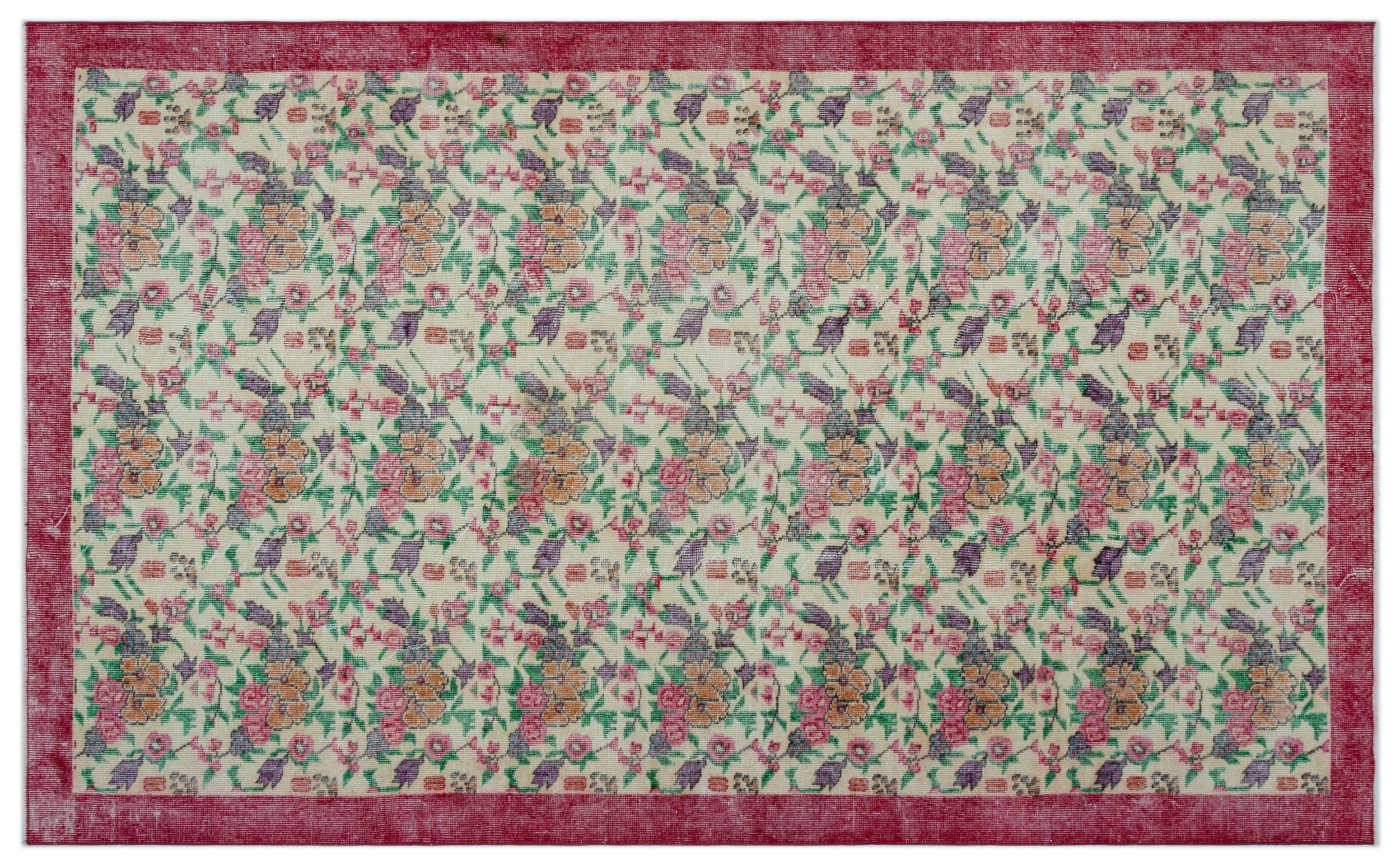 Mikia - Vintage Floral Rug - 5'5 X 8'9