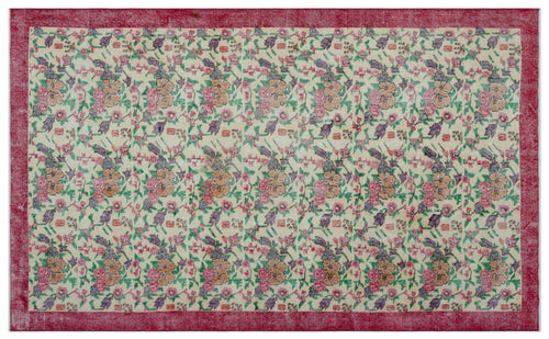 Load image 1 in gallery view. Mikia - Vintage Floral Rug - 5'5 X 8'9