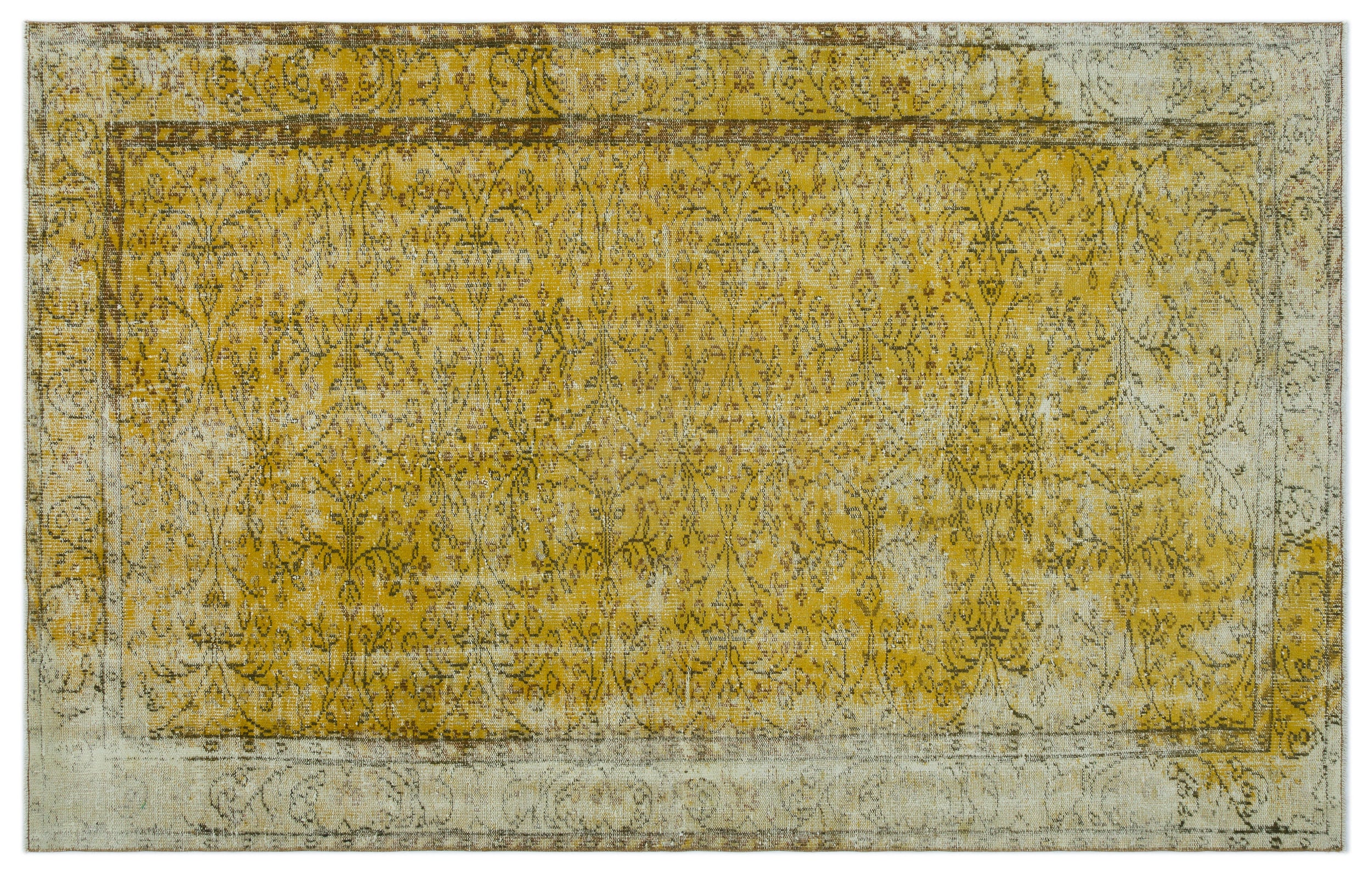 Praex - Vintage Floral Rug - 5'5 X 8'7