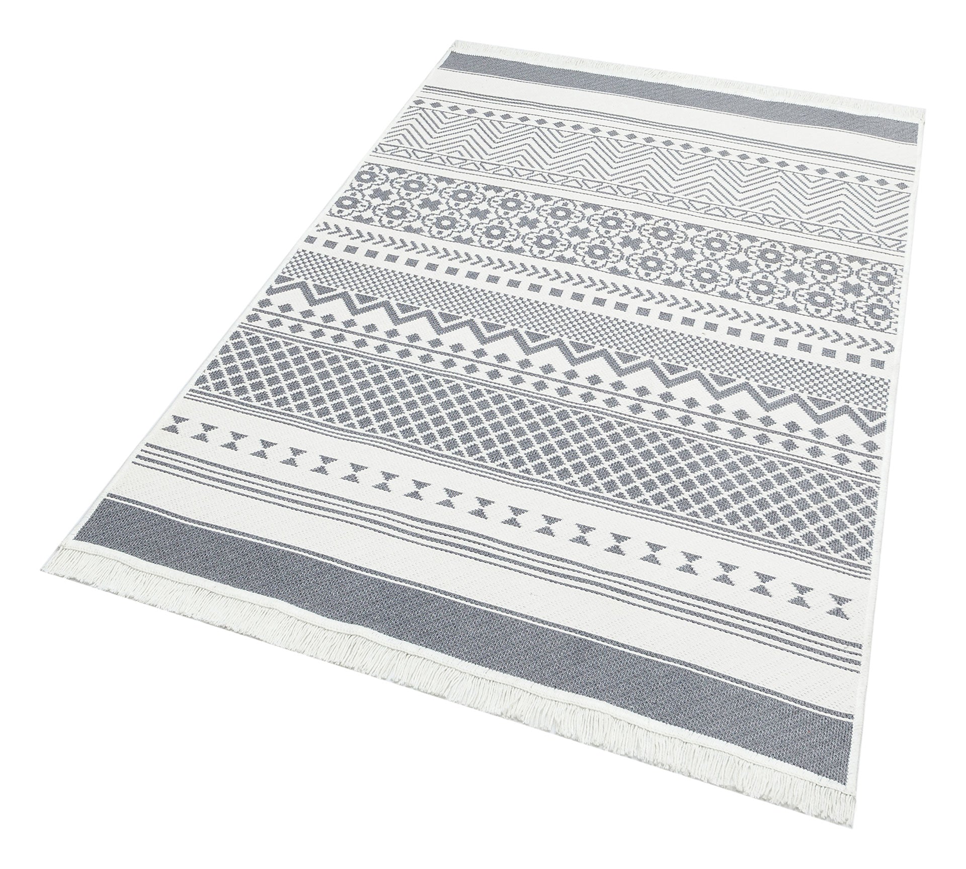 Grey Drift - Washable Double-Sided Kilims - AR07