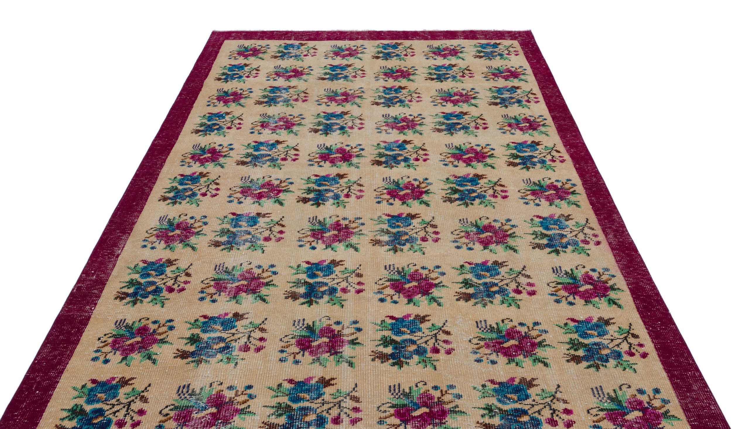 Poane - Vintage Floral Rug - 6'2 X 9'5