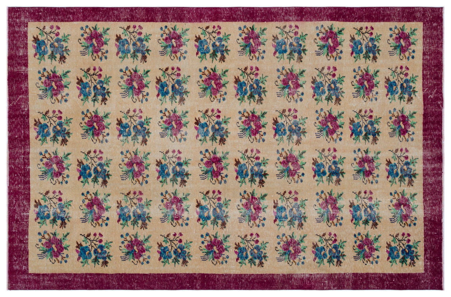 Poane - Vintage Floral Rug - 6'2 X 9'5
