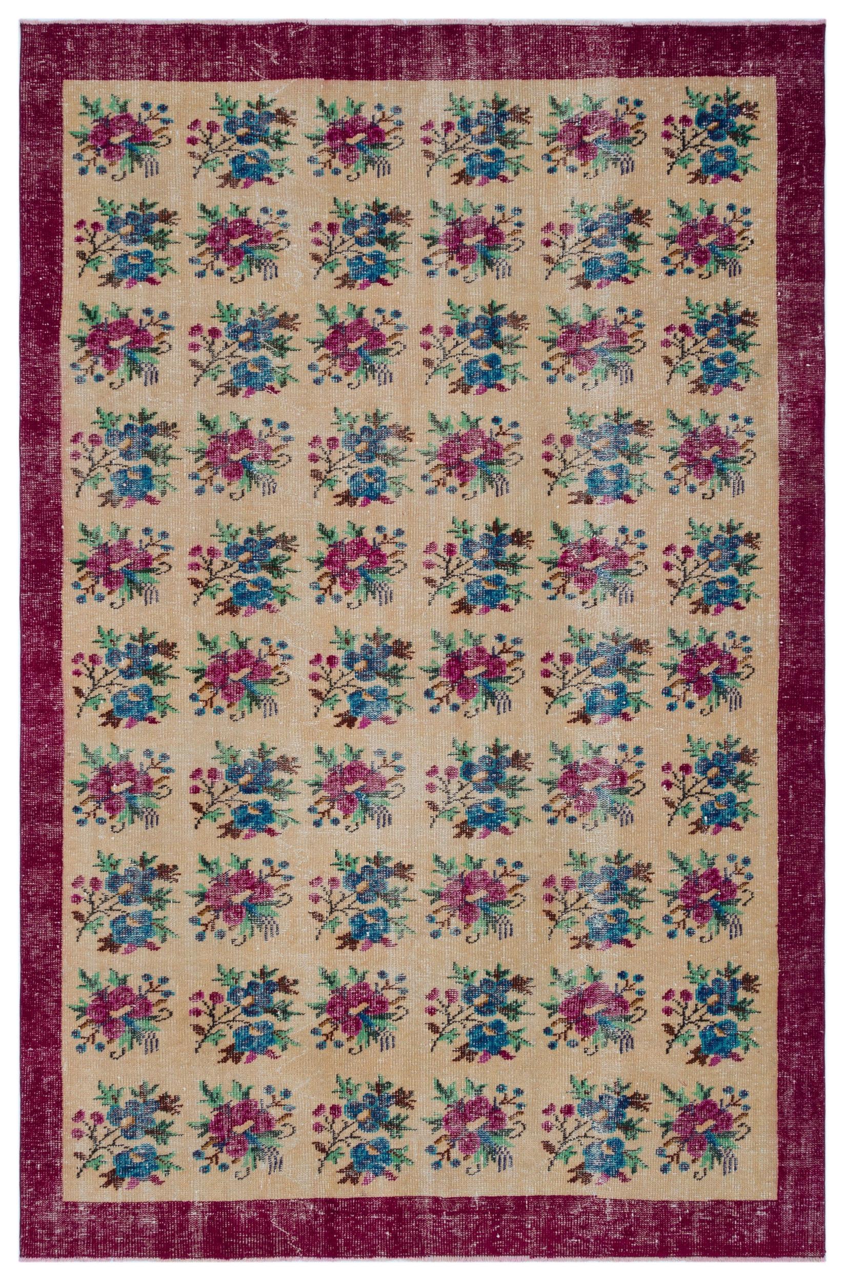 Poane - Vintage Floral Rug - 6'2 X 9'5