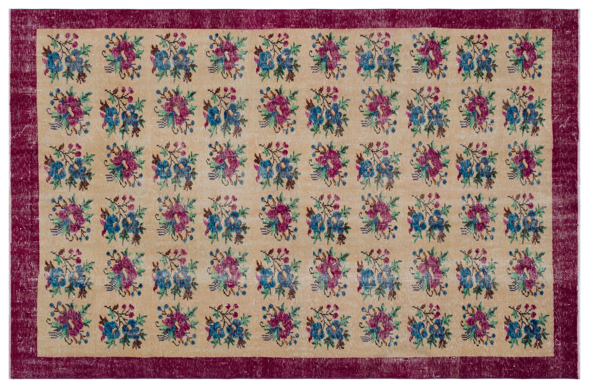 Poane - Vintage Floral Rug - 6'2 X 9'5