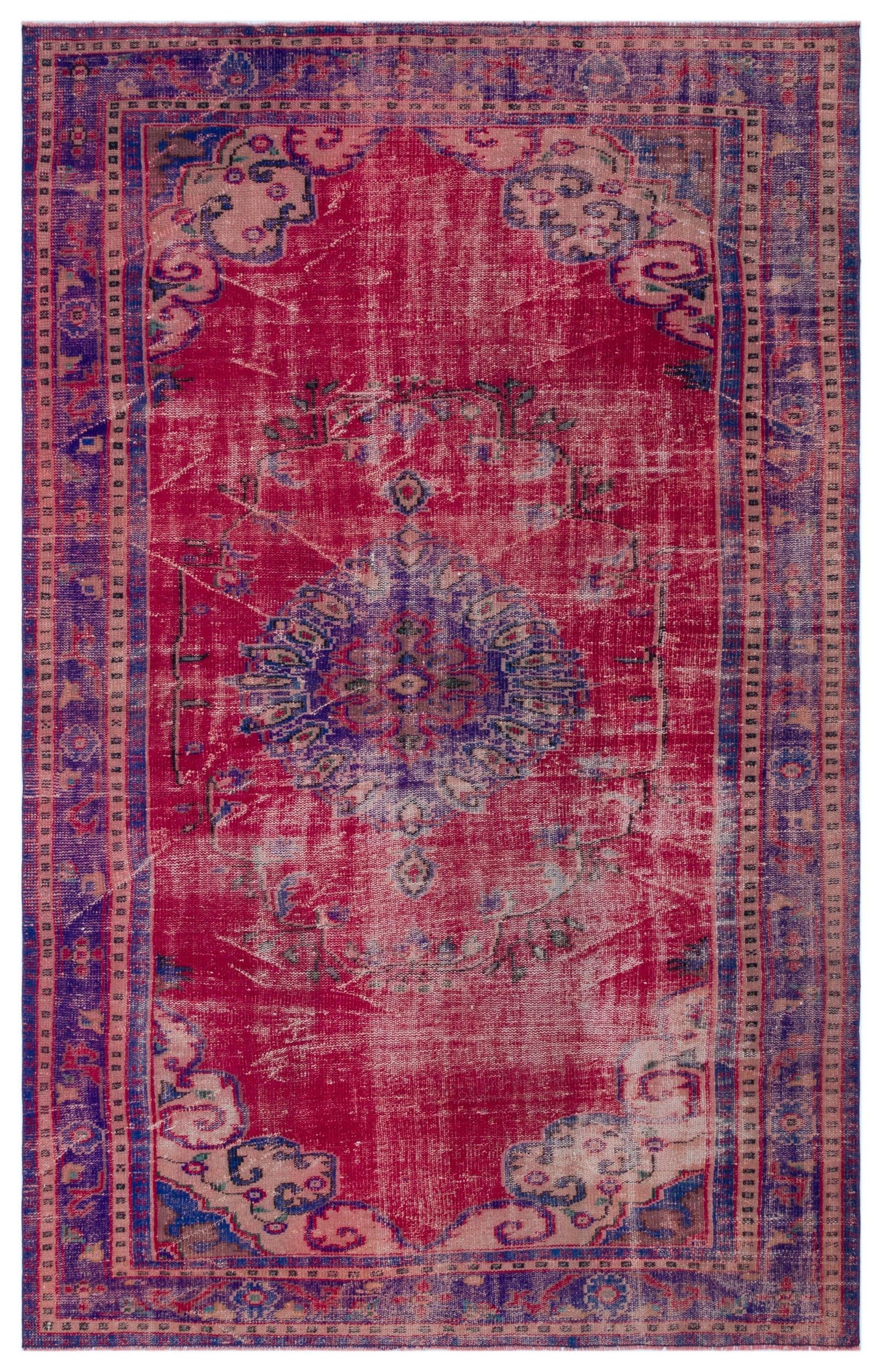 Frula - Vintage Distressed Rug - 5'9 X 8'11