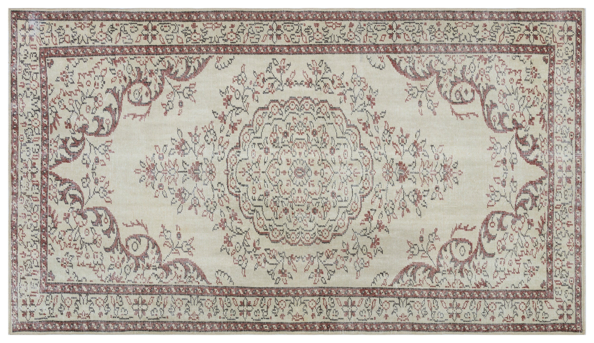 Tozeen - Vintage Medallion Rug - 5'4 X 9'4
